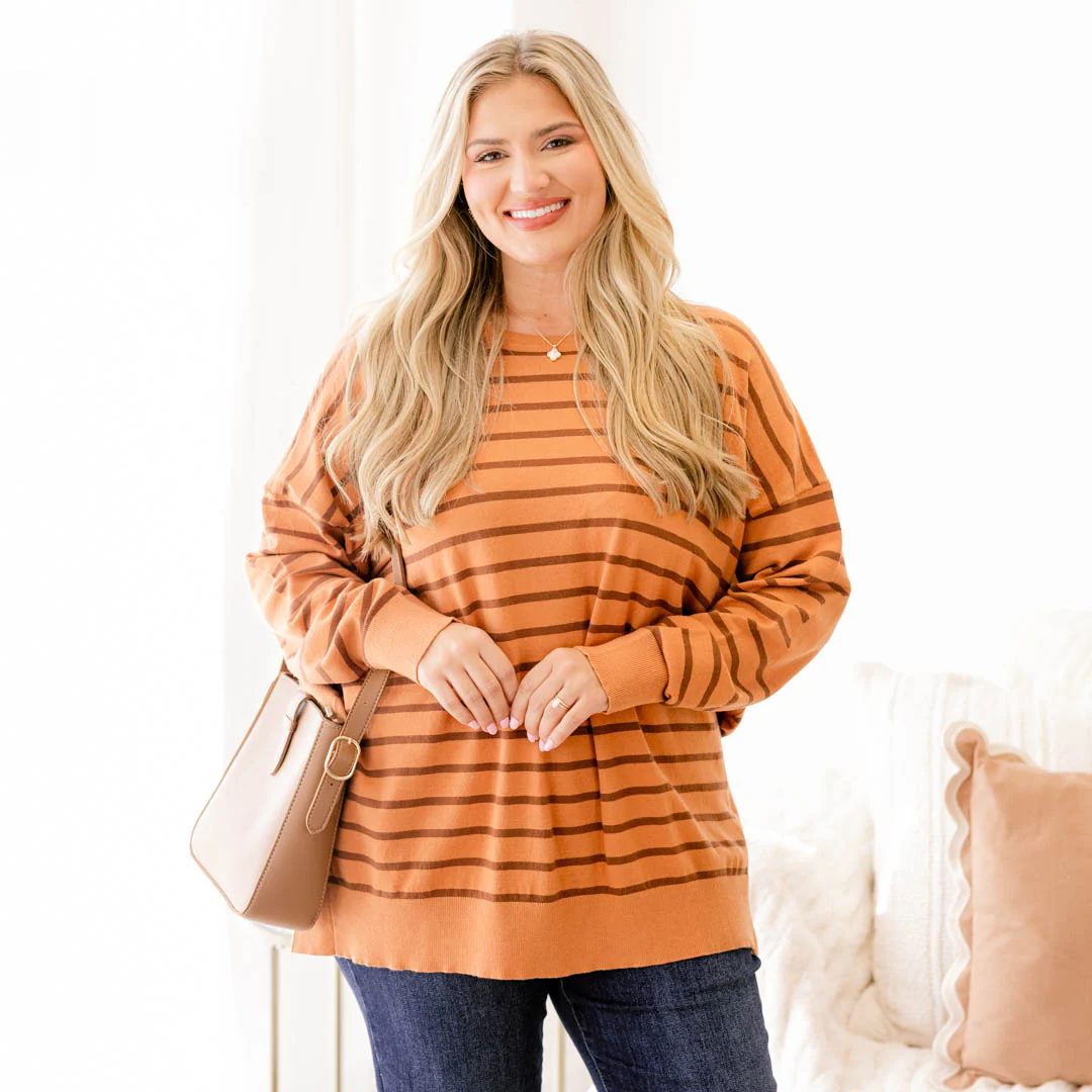 Romantic Nights Top, Orange-Brown - Giverhouse