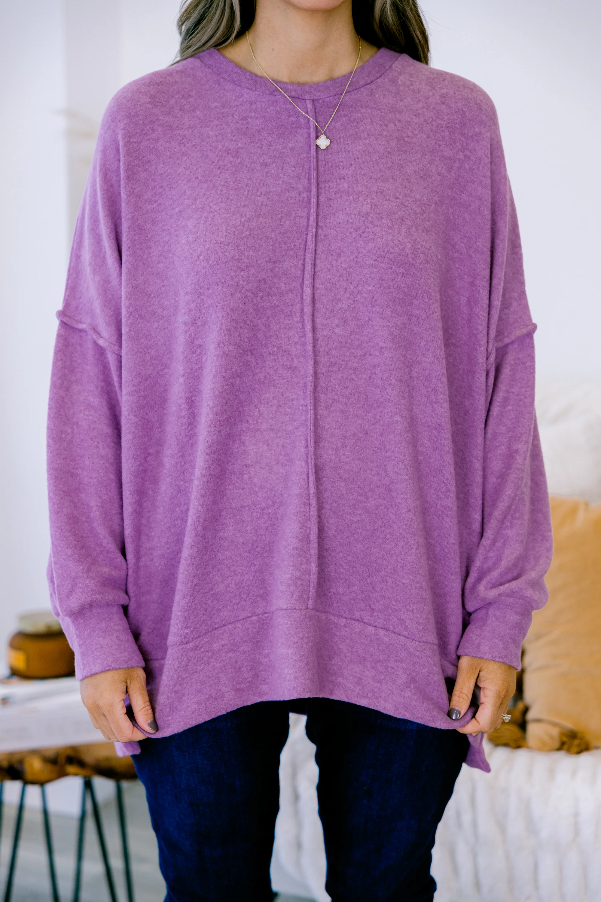 So Comfy Sweater, Bright Violet - Giverhouse