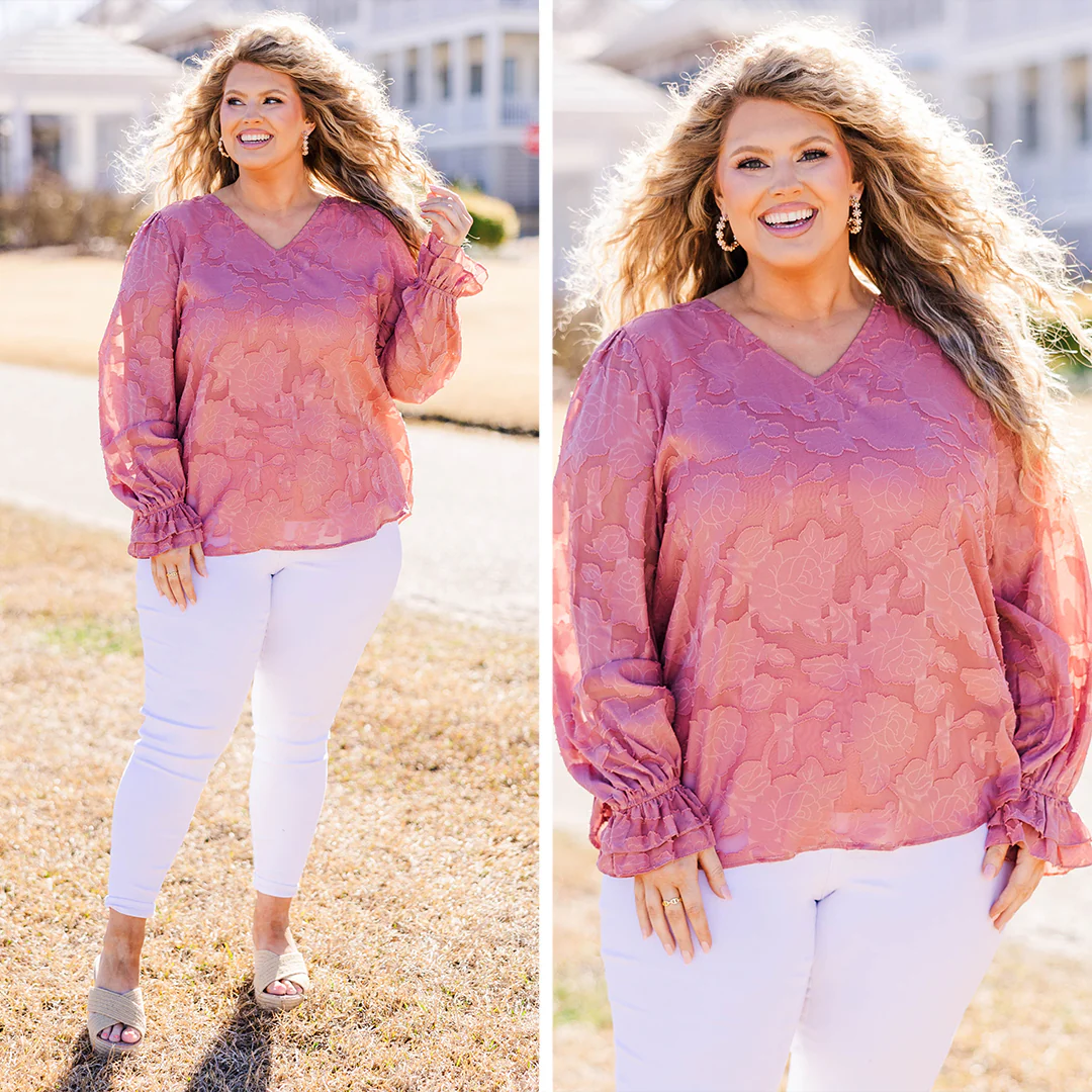 Tea Rose Top, Mauve - Giverhouse