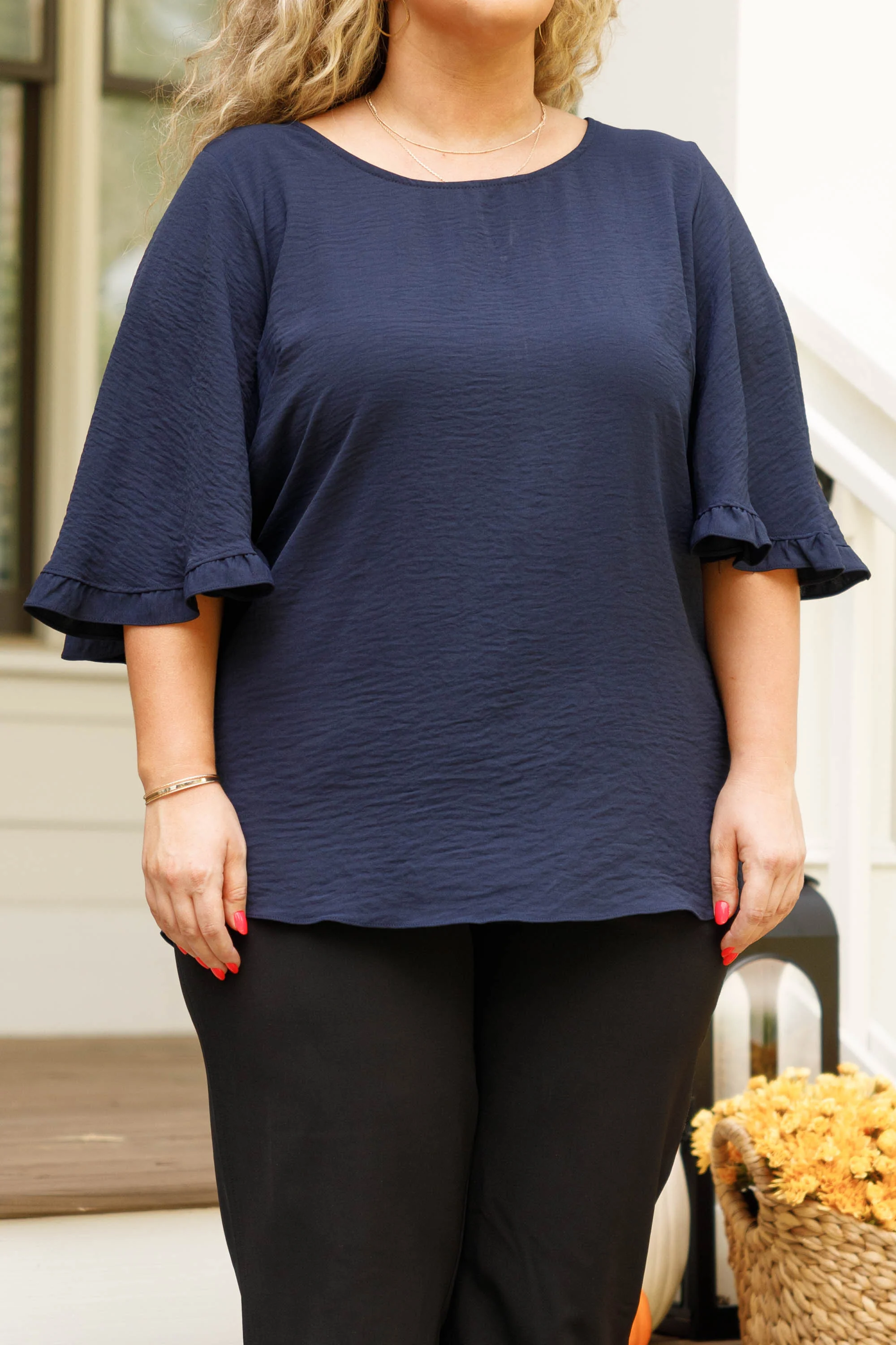 Come Hideaway Top, Navy - Giverhouse
