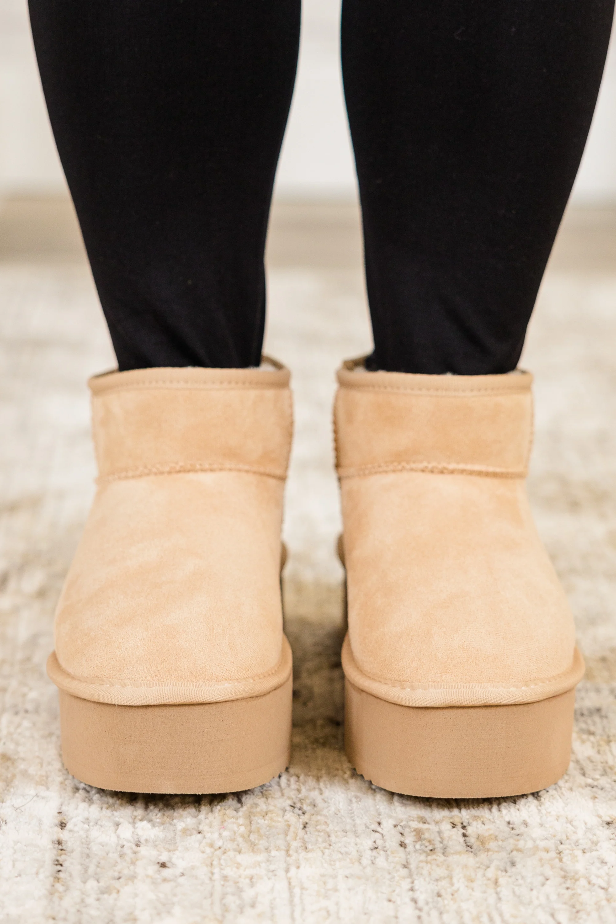 Cozy In Comfort Booties, Oatmeal - Giverhouse