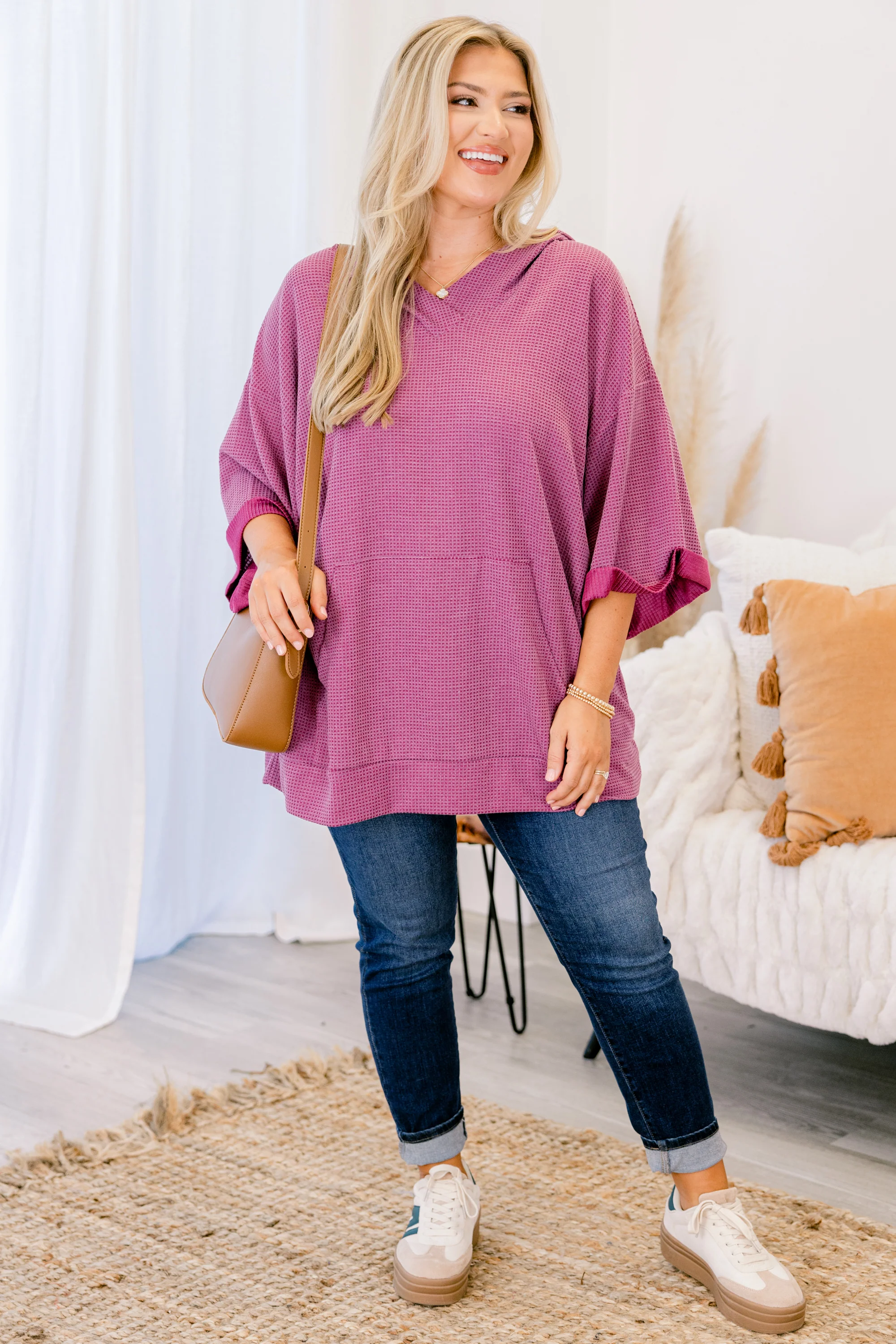 Fresh Outside Air Top, Magenta - Giverhouse