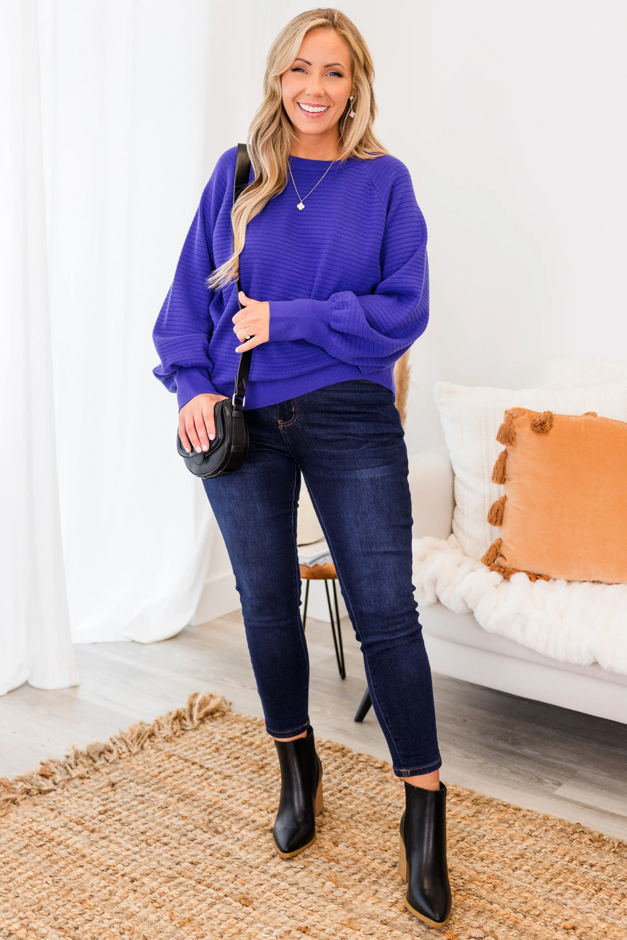 I Need You Here Sweater, Blue - Giverhouse