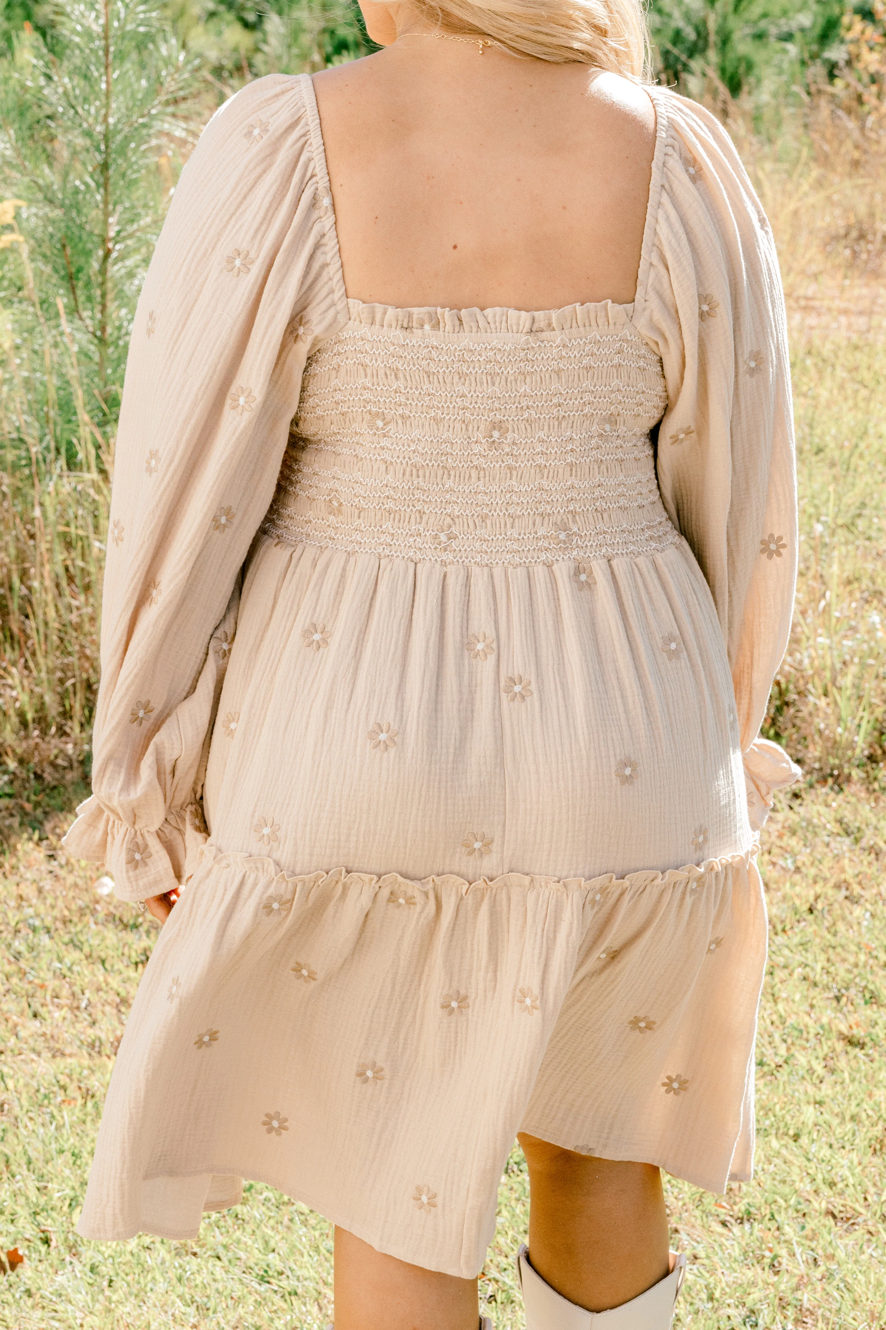 Lovely Days Dress, Tan - Giverhouse