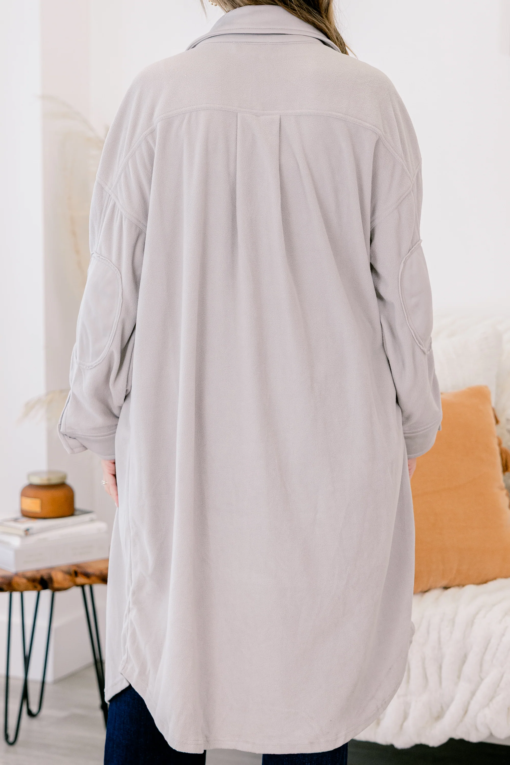 Hot Girl Shacket, Light Grey - Giverhouse