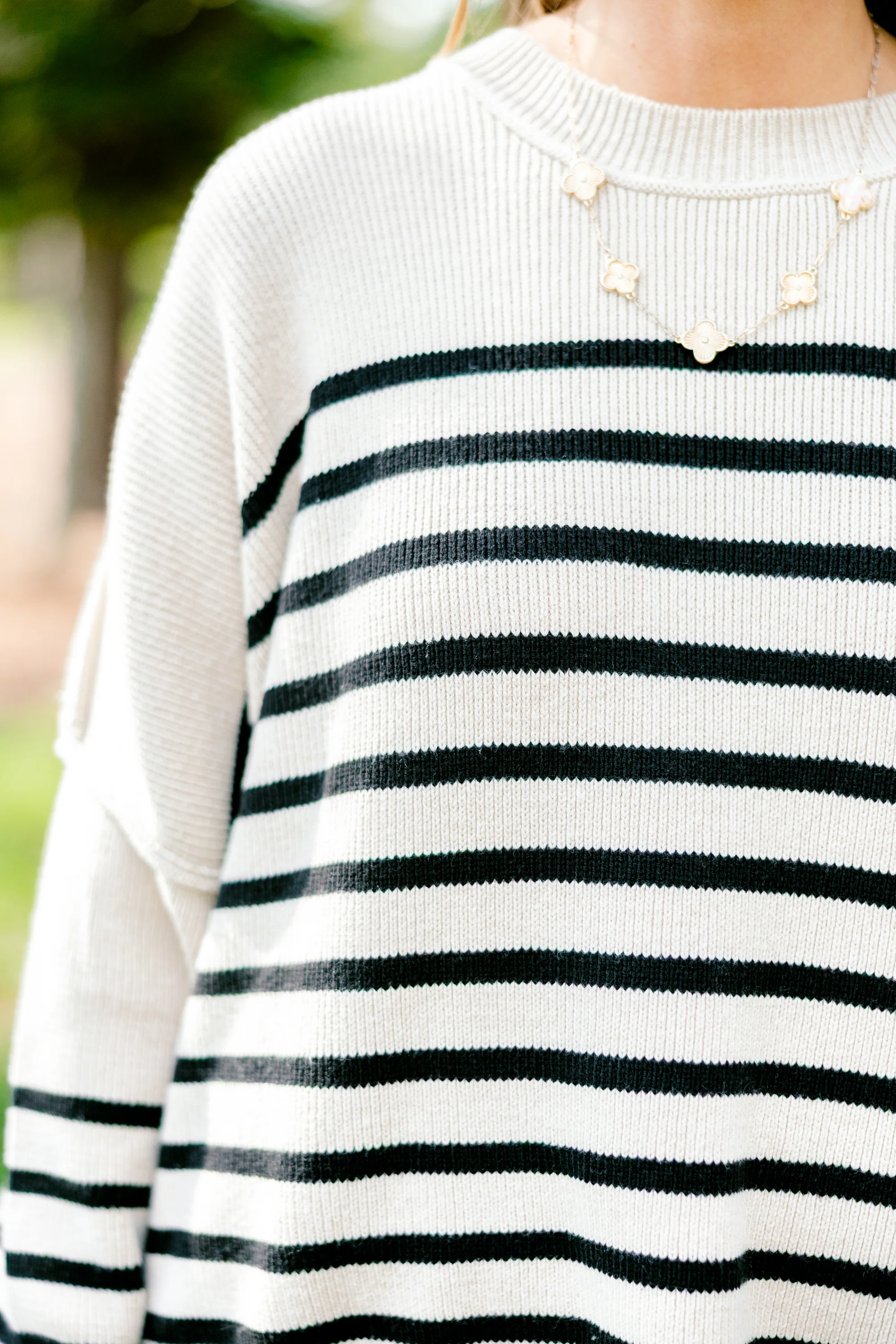 Magically Perfect Sweater, Almond Stripe - Giverhouse