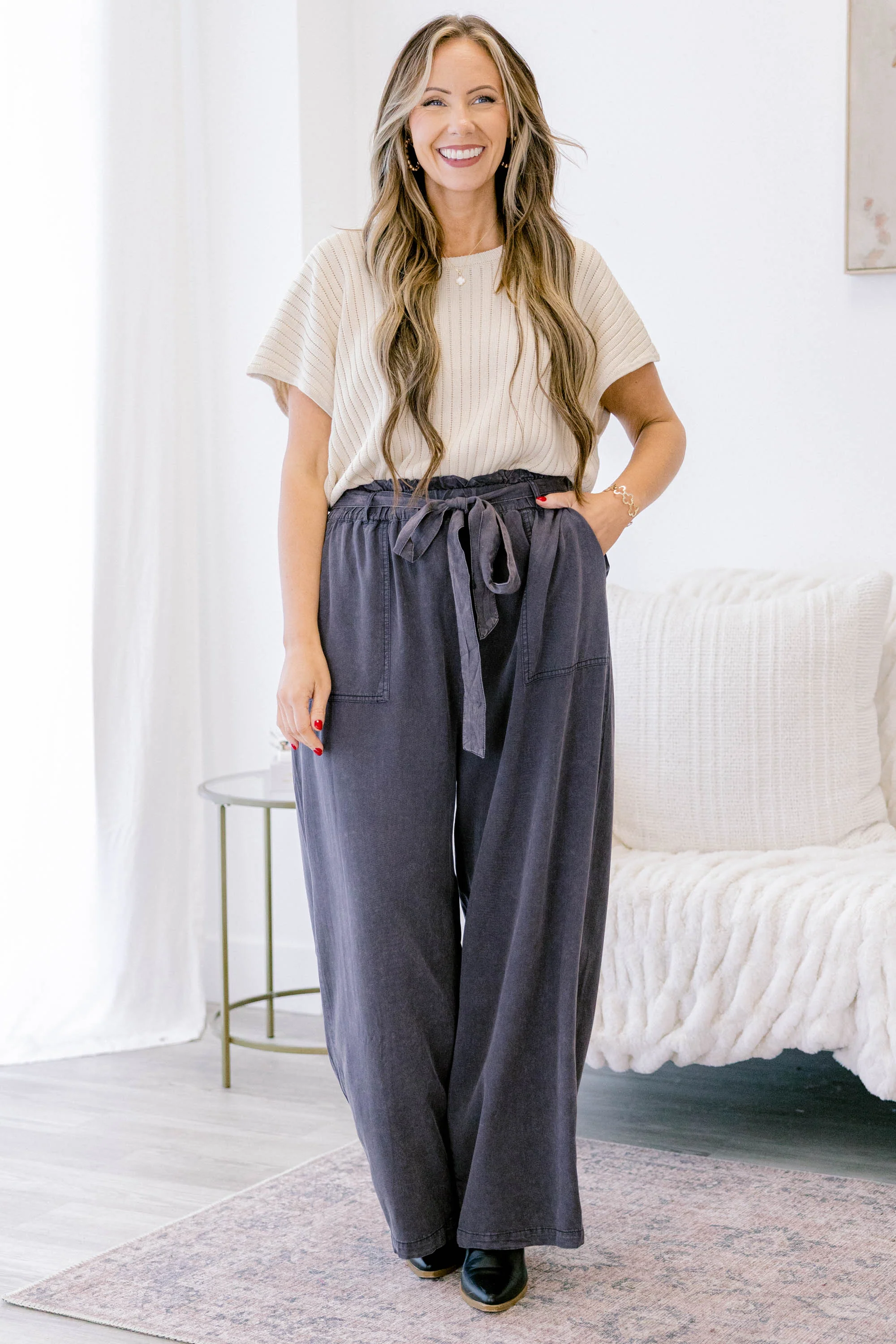 I'll Lead The Way Pants, Charcoal - Giverhouse