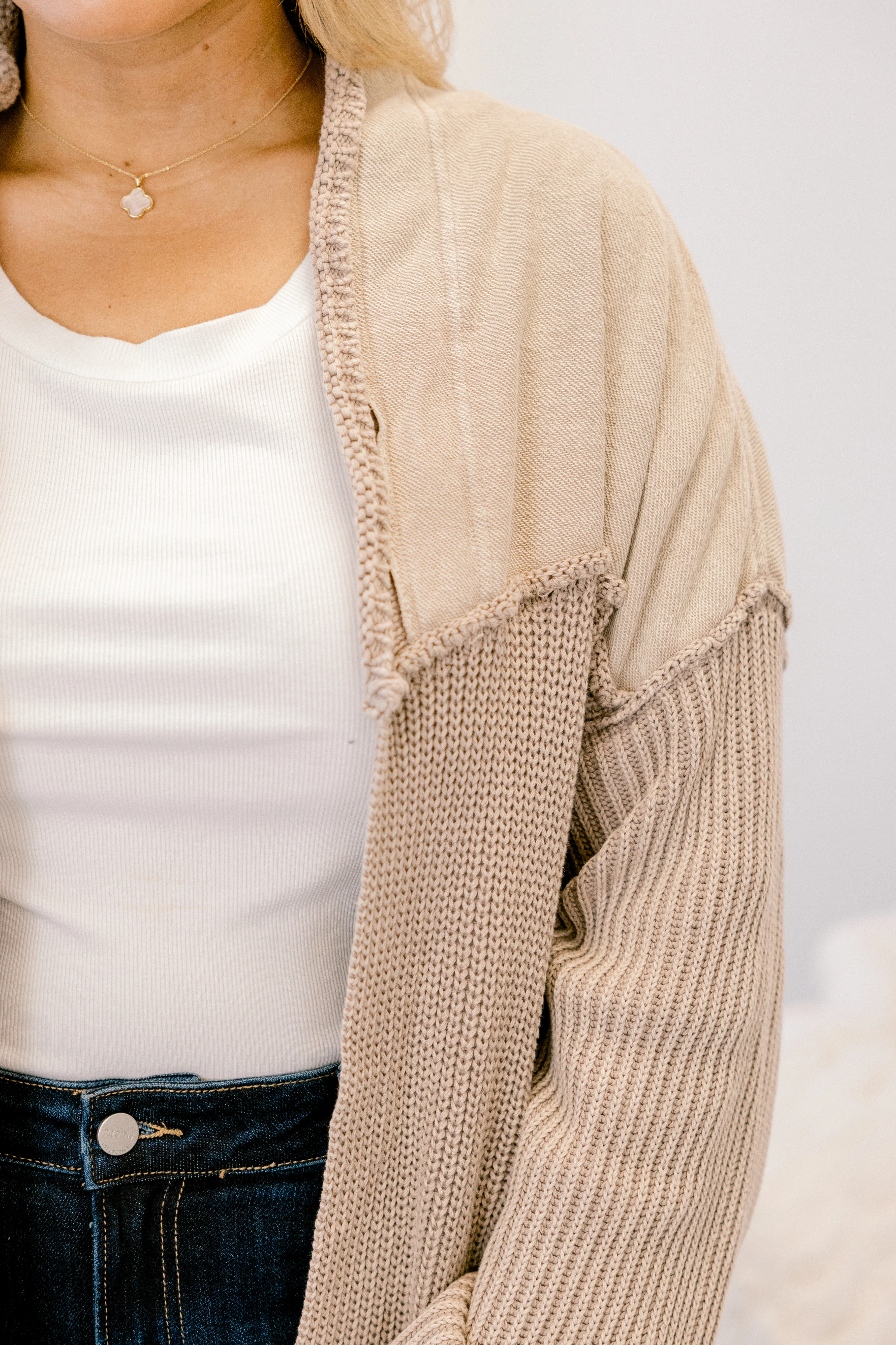 Times To Remember Cardigan, Stone - Giverhouse