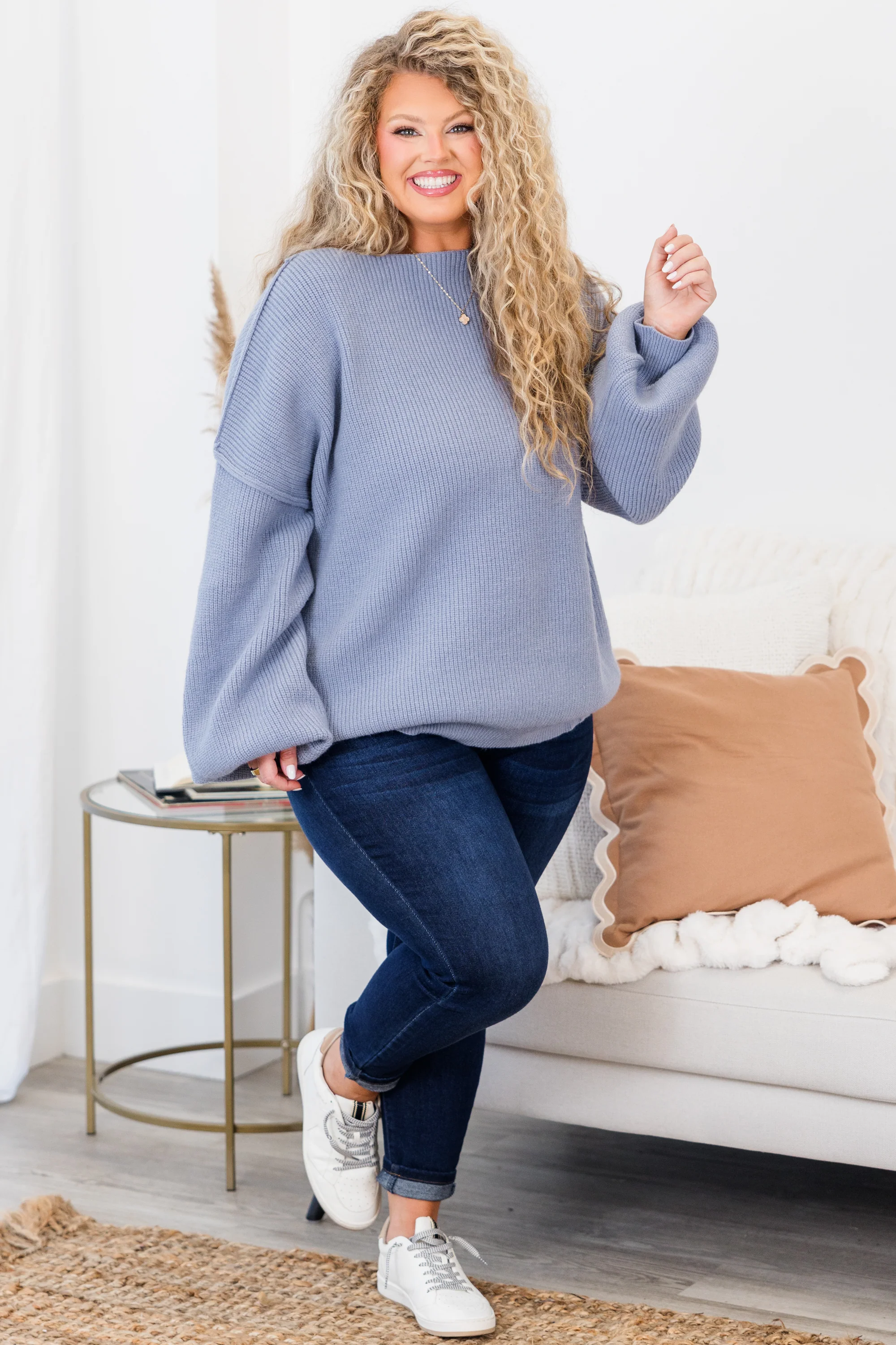 Life Without You Sweater, Blue - Giverhouse