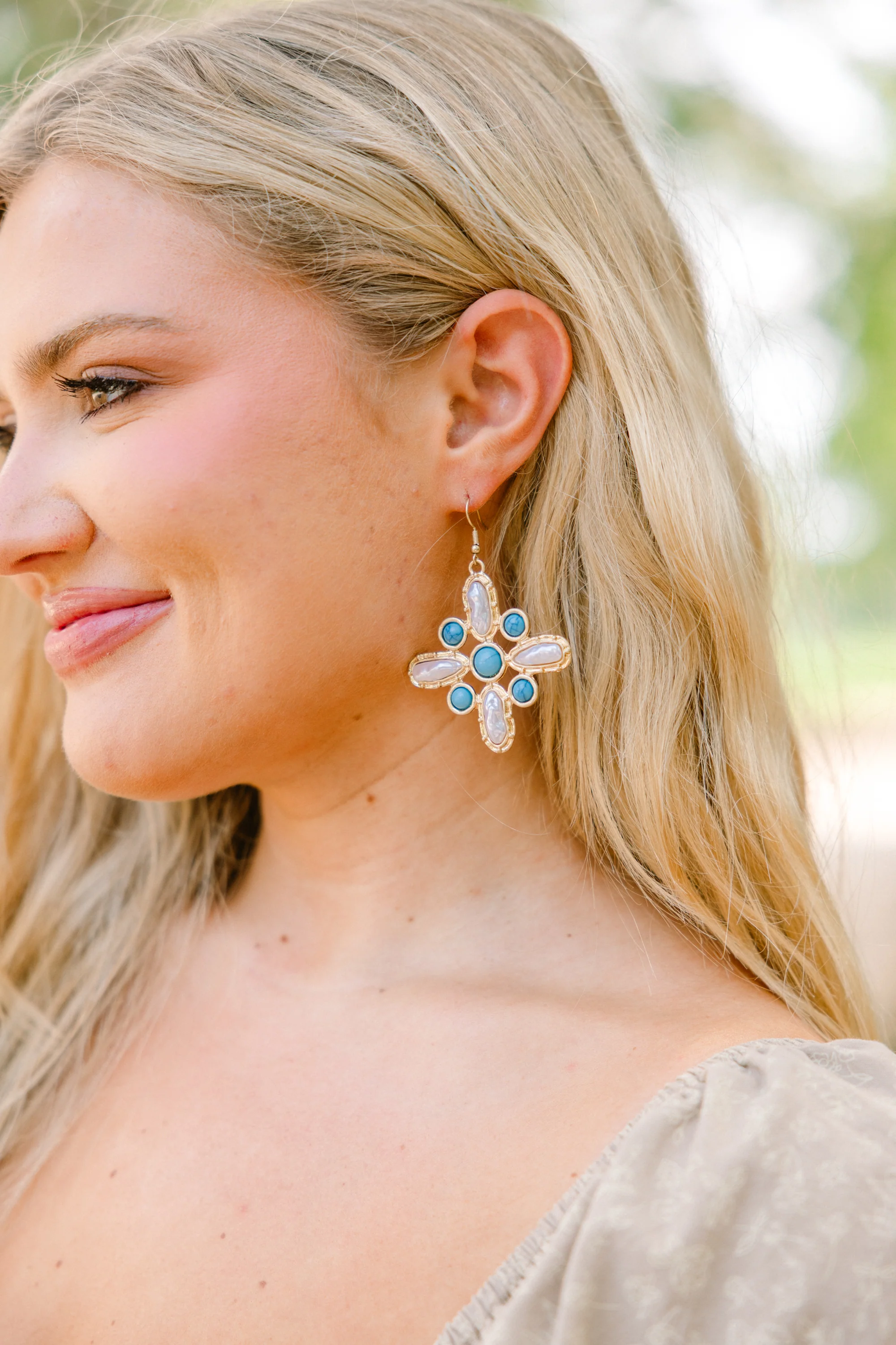 Velvet Range Earrings, Turquoise - Giverhouse