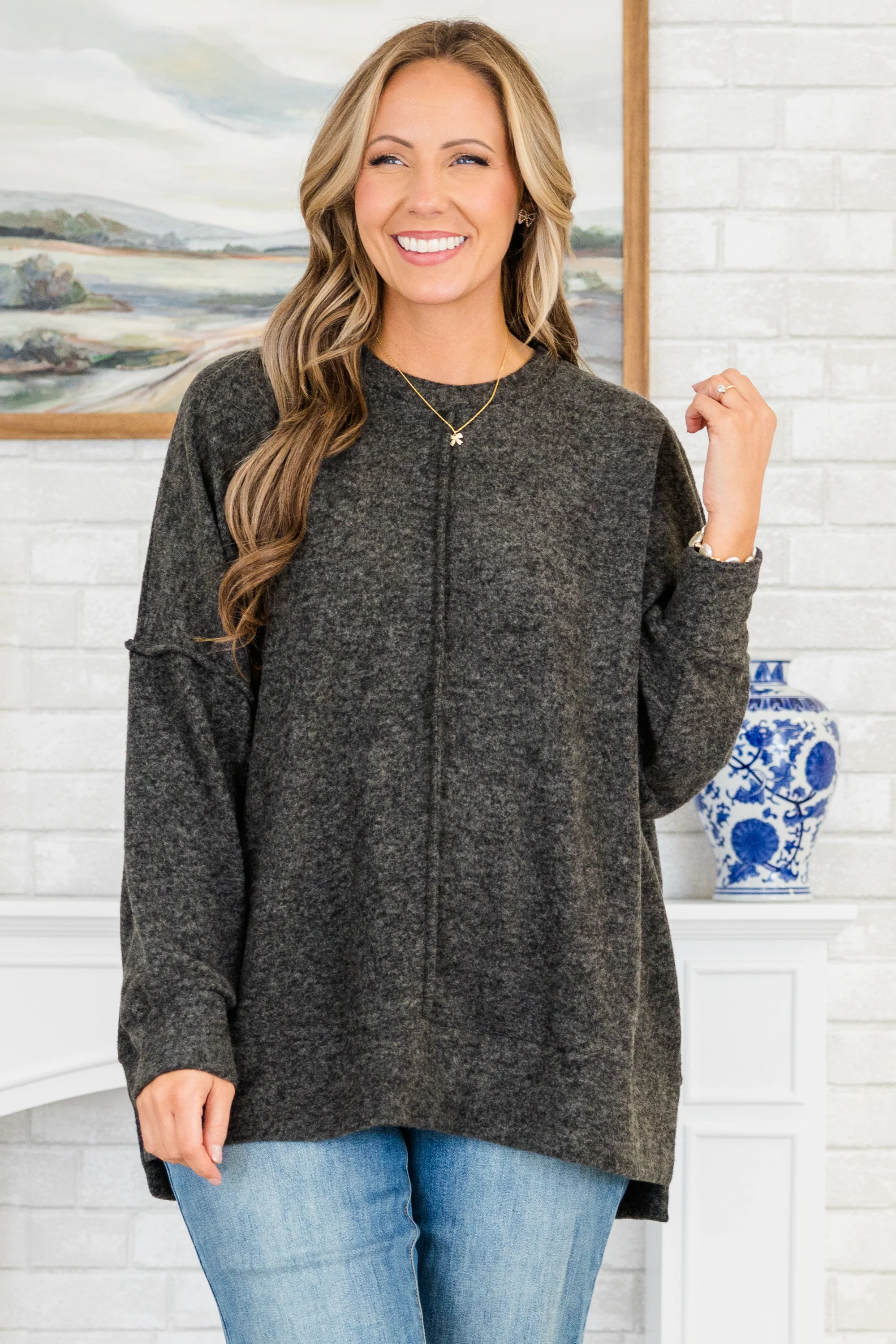 So Comfy Sweater, Black - Giverhouse