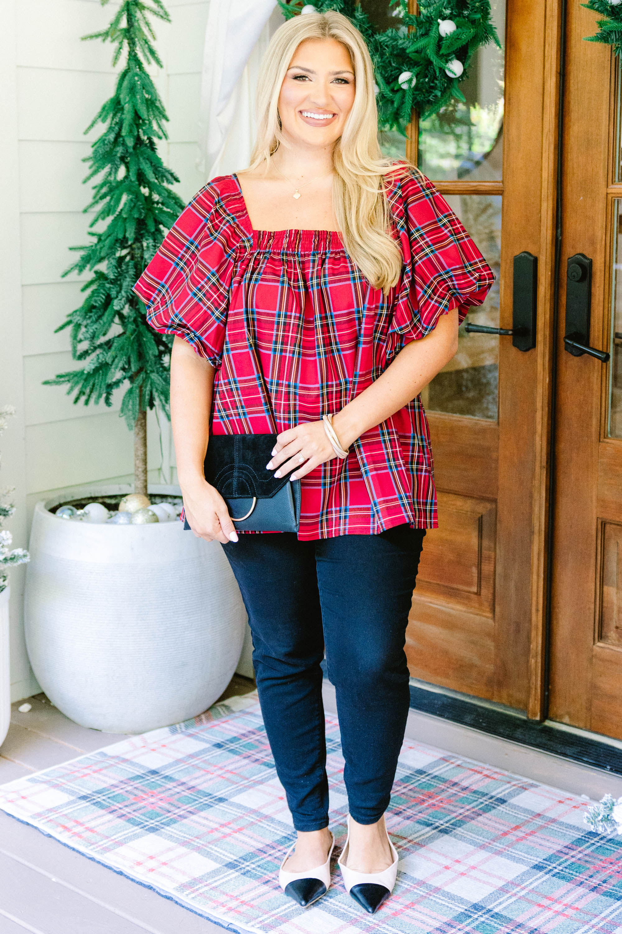 Cozy Love Top, Red Plaid - Giverhouse