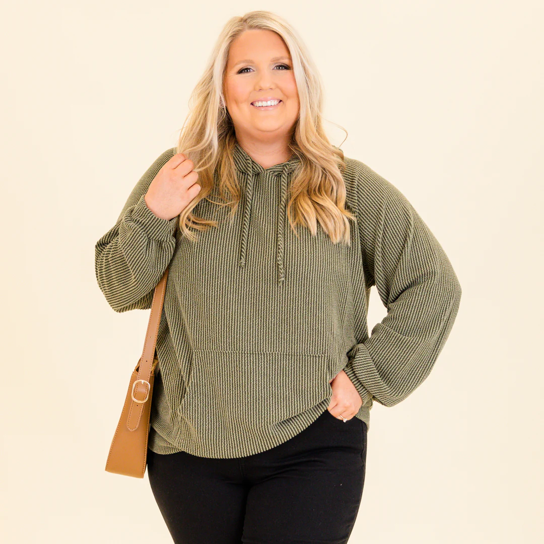 Fireside Cozy Hoodie, Olive - Giverhouse