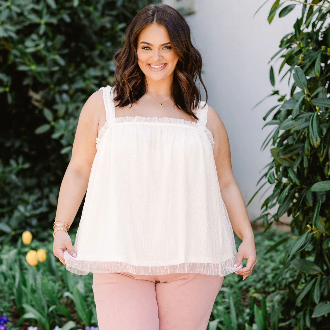 Celebrate With Me Tank, Vanilla - Giverhouse