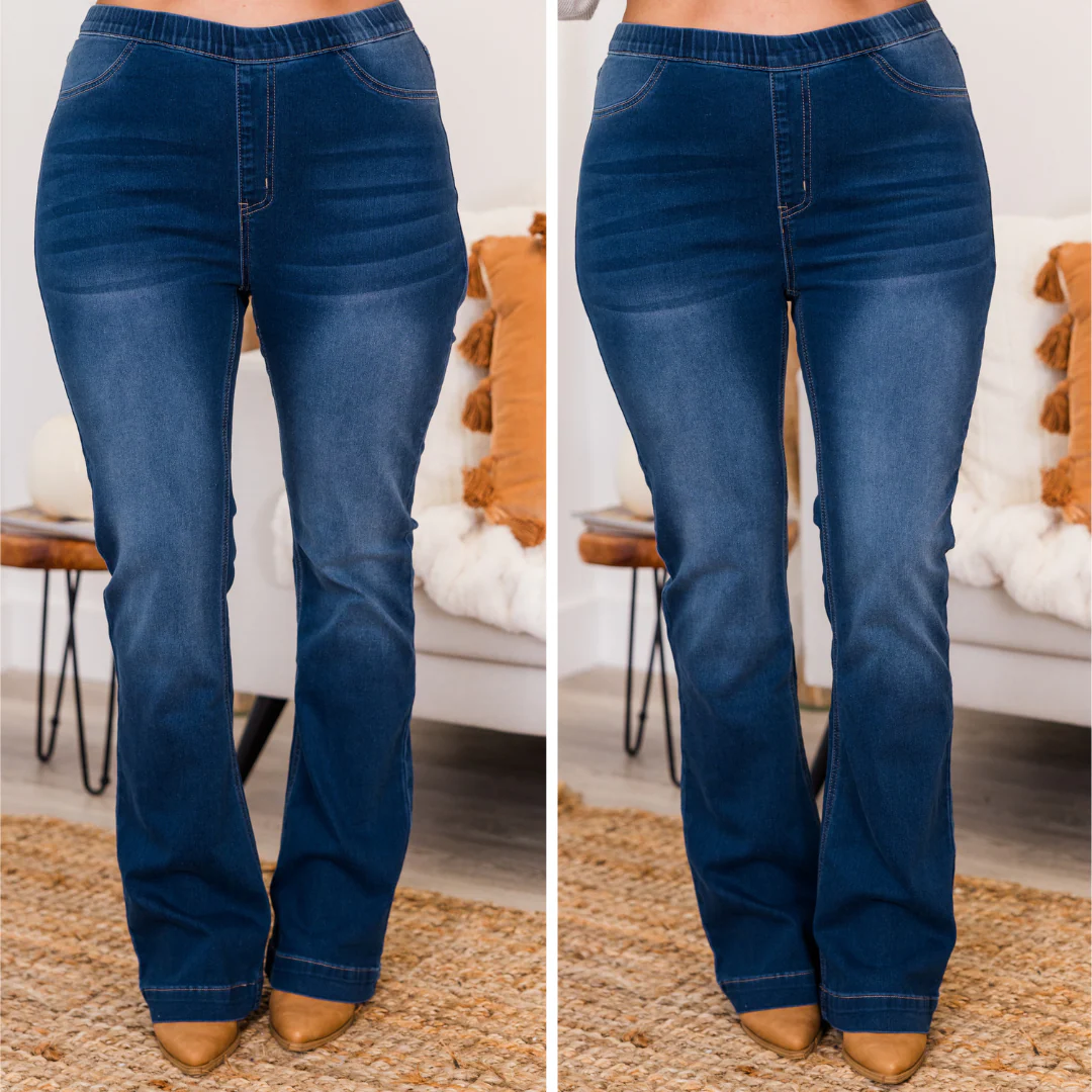 Flare For The Dramatic Jeans, Dark Denim - Giverhouse