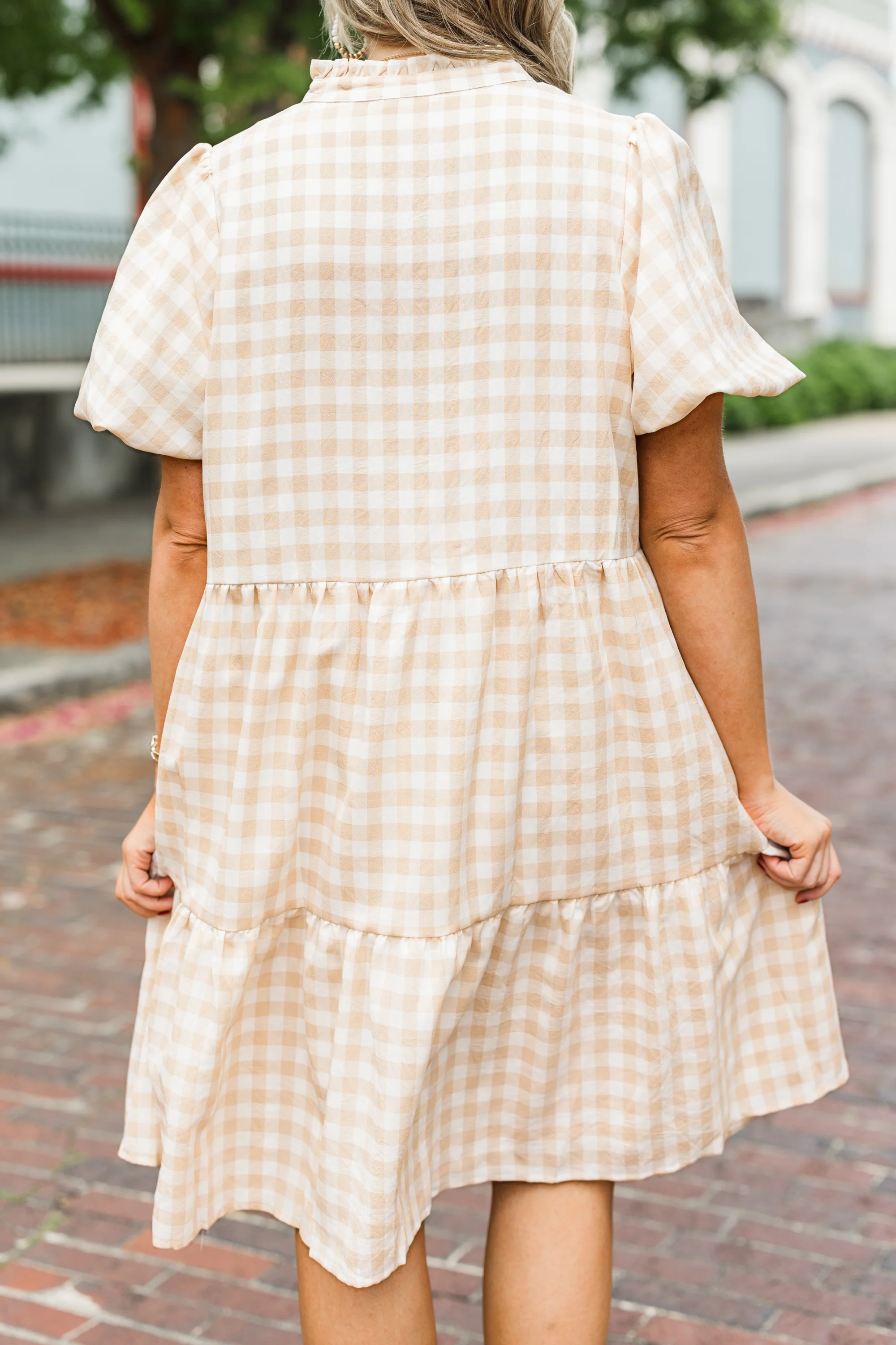 Swing Of Things Dress, Taupe - Giverhouse