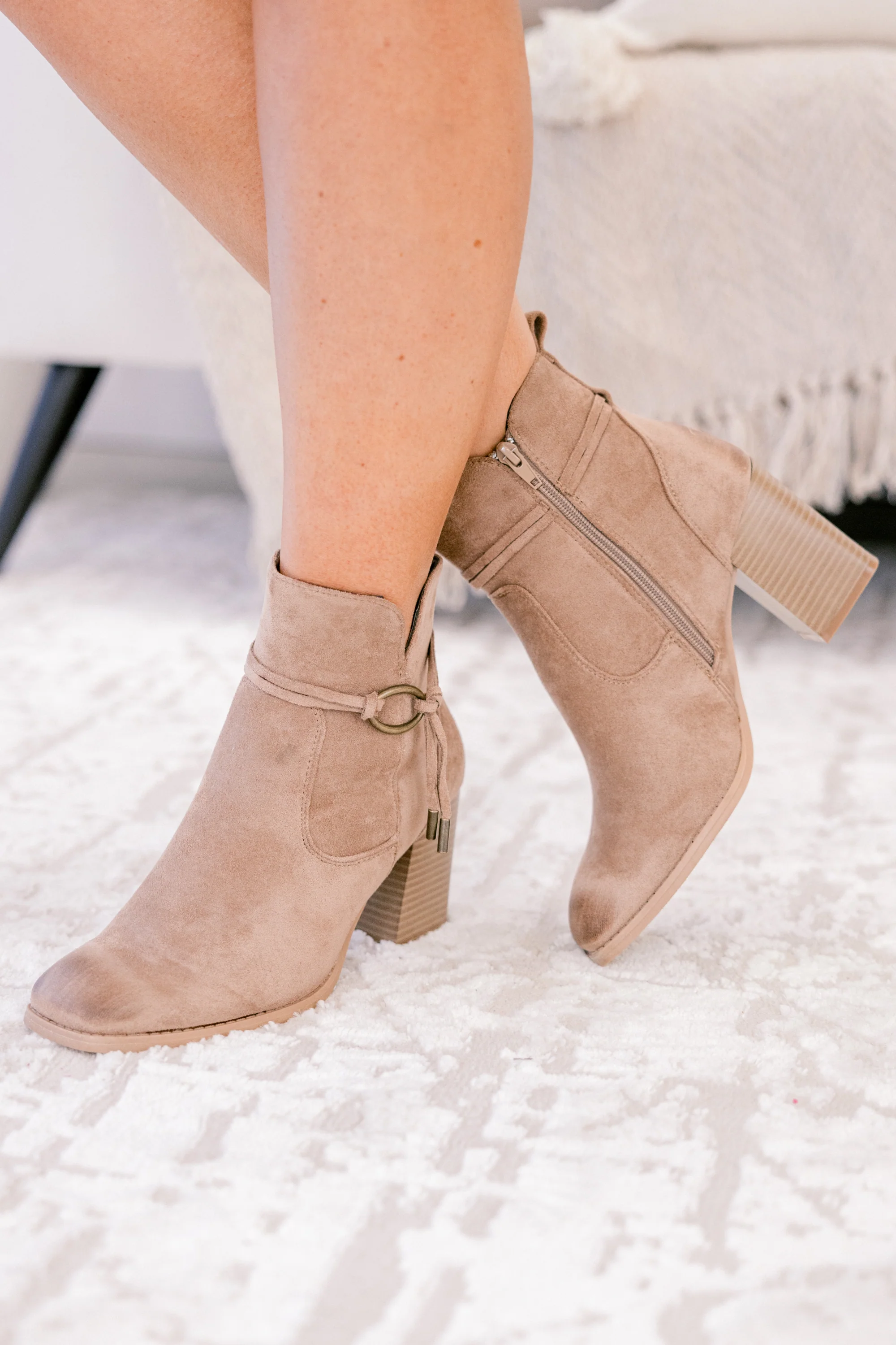 Get You Back Booties, Taupe - Giverhouse