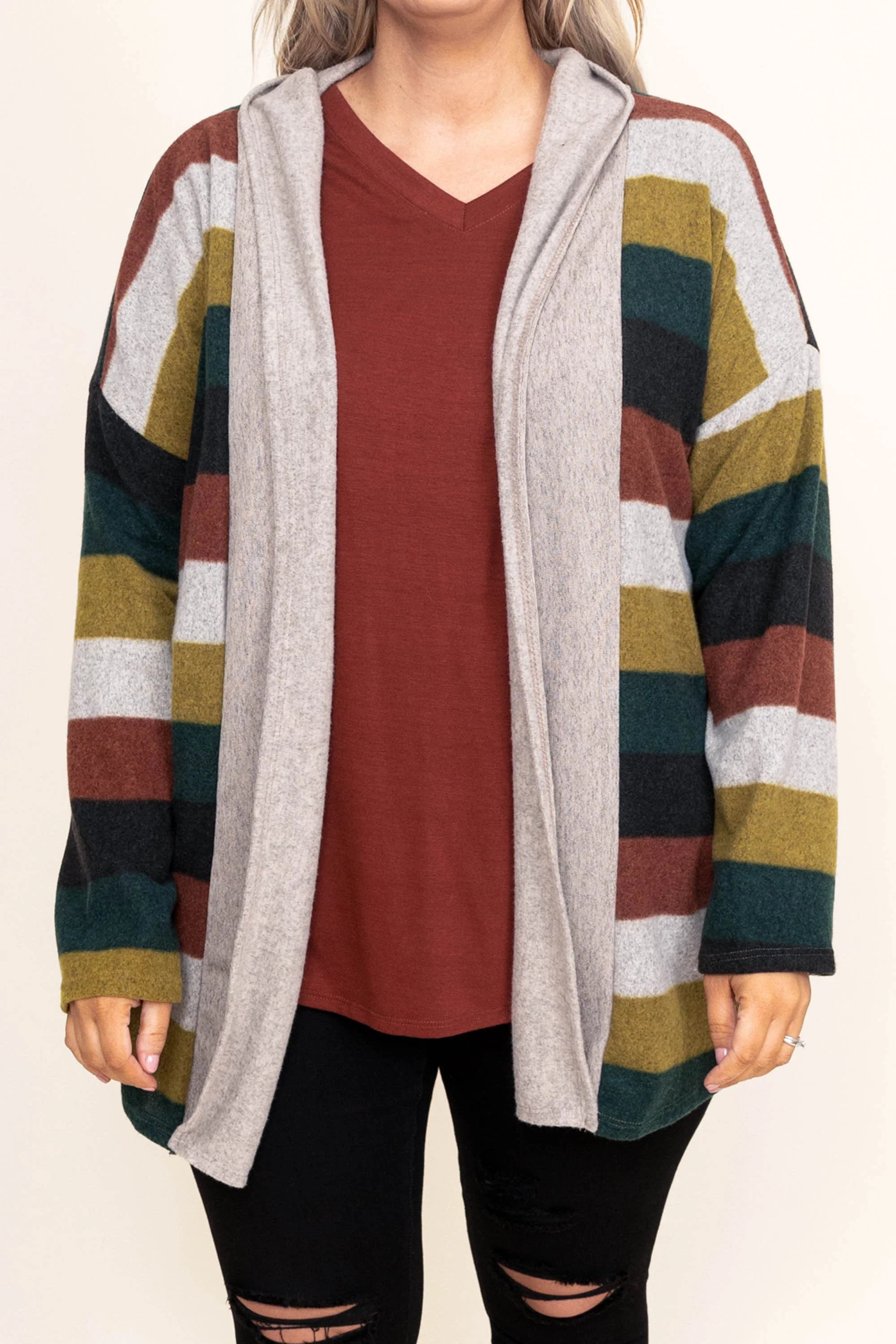 Slowing Down Cardigan, Olive - Giverhouse