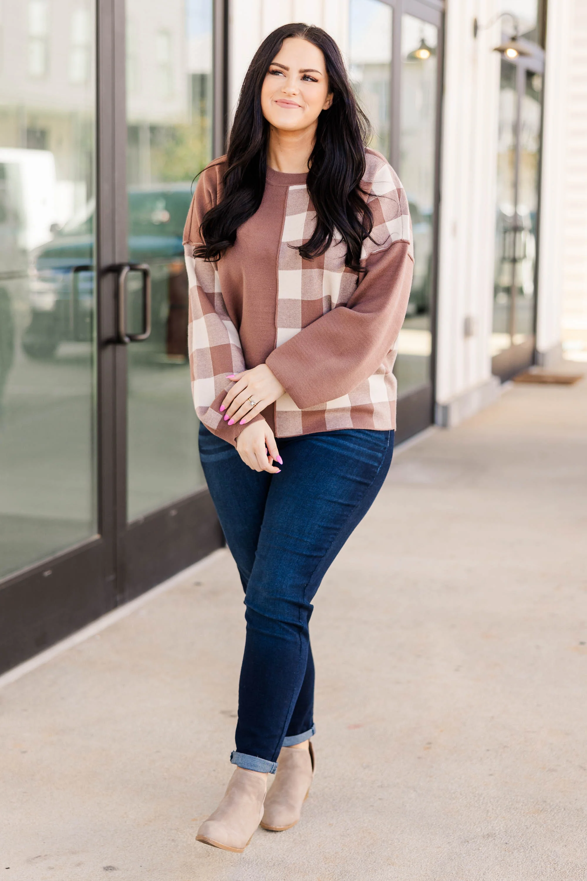 Chess Master Sweater, Mocha - Giverhouse