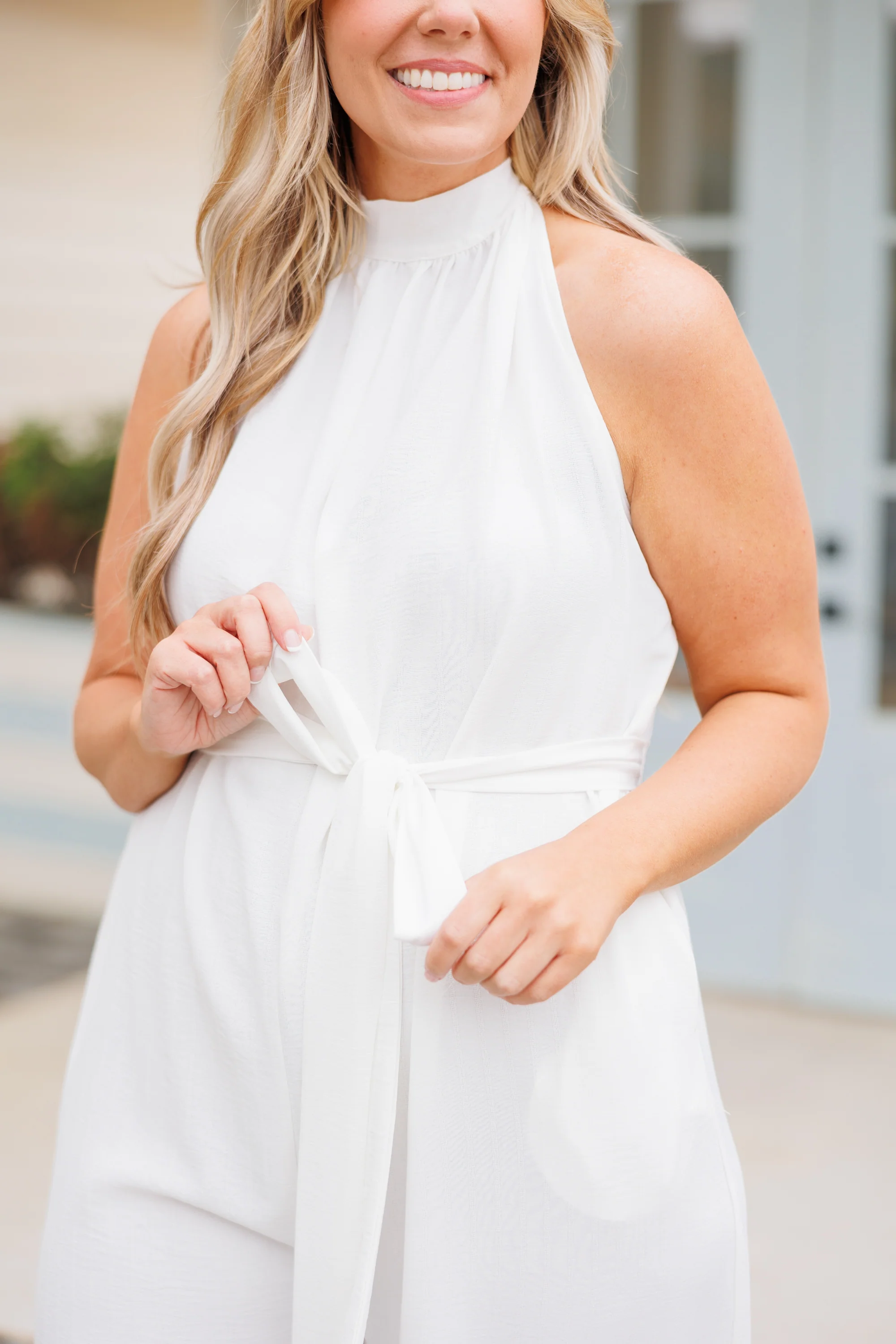 Beautiful Essence Jumpsuit, White - Giverhouse