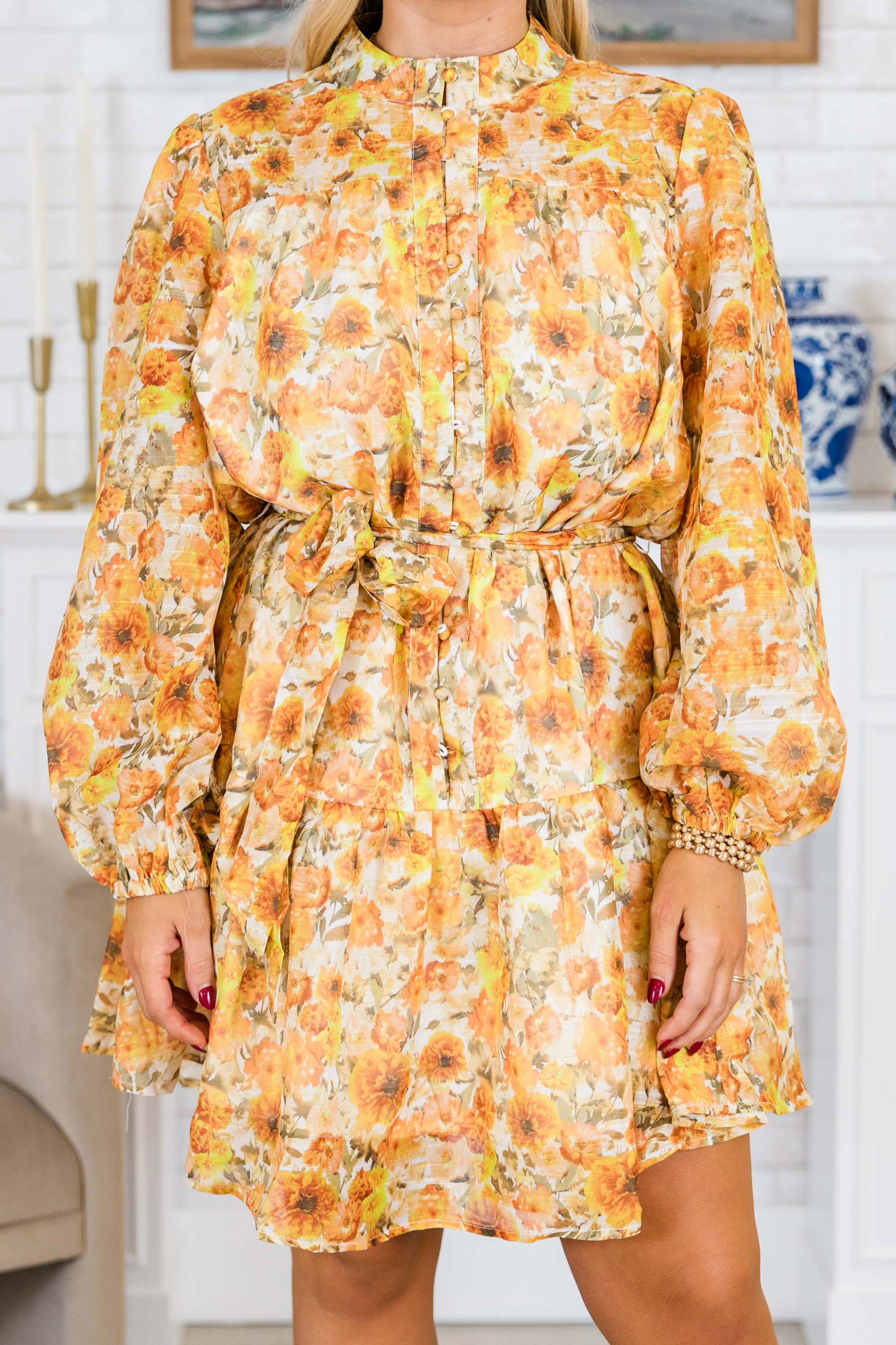 Missed The Moment Dress, Amber Yellow - Giverhouse