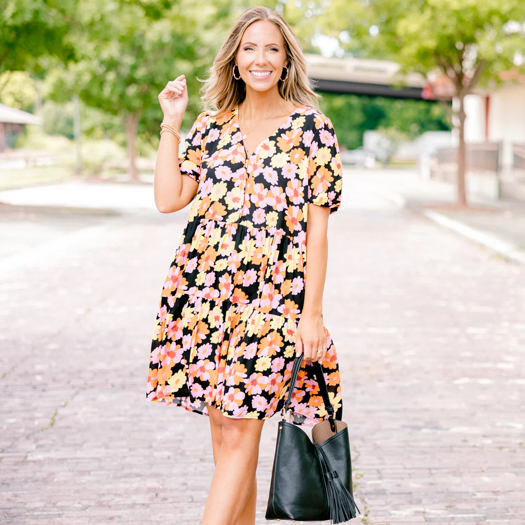 Never Growing Up Babydoll Dress, Black - Giverhouse