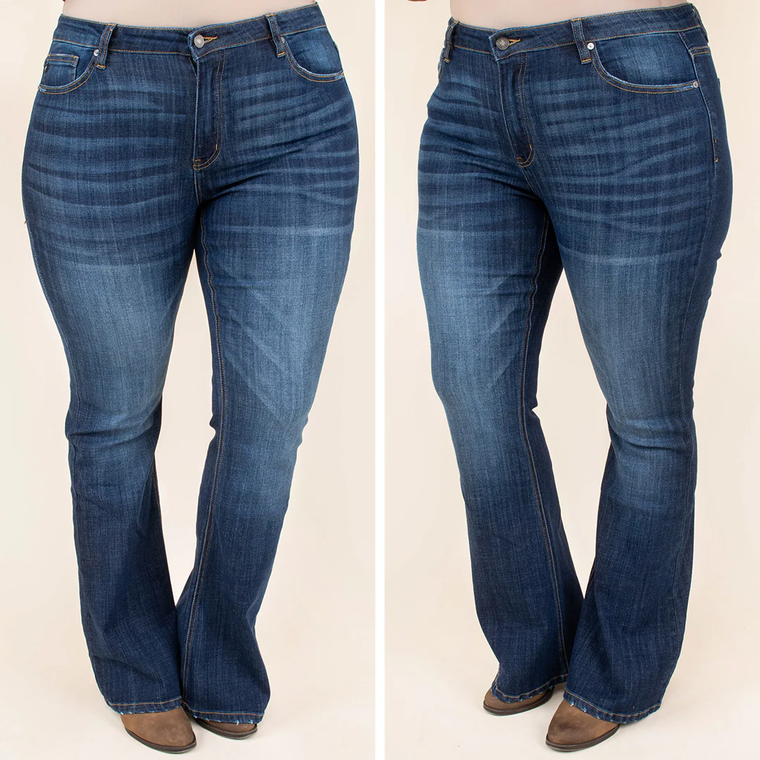 Stroll On The Boulevard Jeans, Dark Wash - Giverhouse