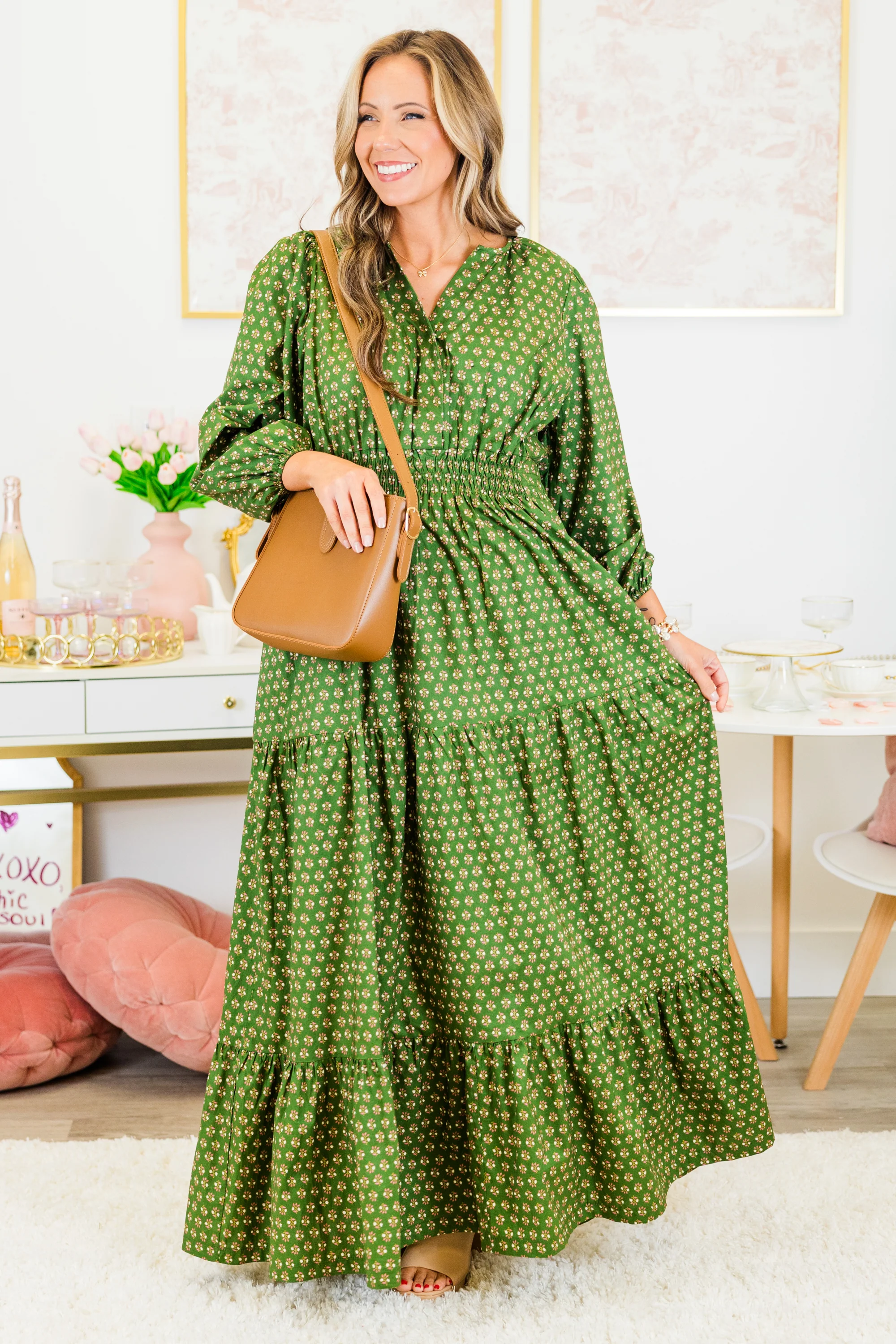 Gift Of Grace Maxi Dress, Green - Giverhouse