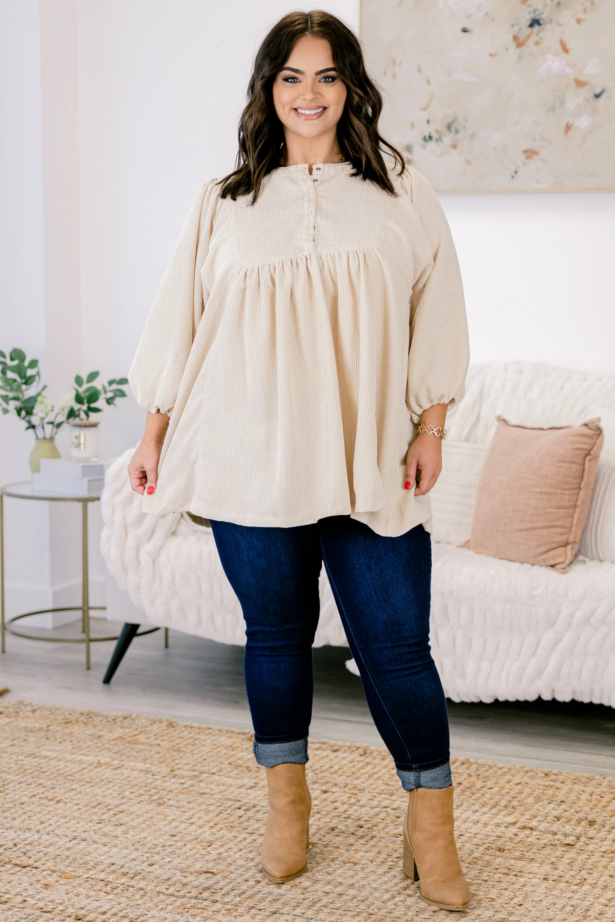 Summer Wave Tunic, Ivory - Giverhouse