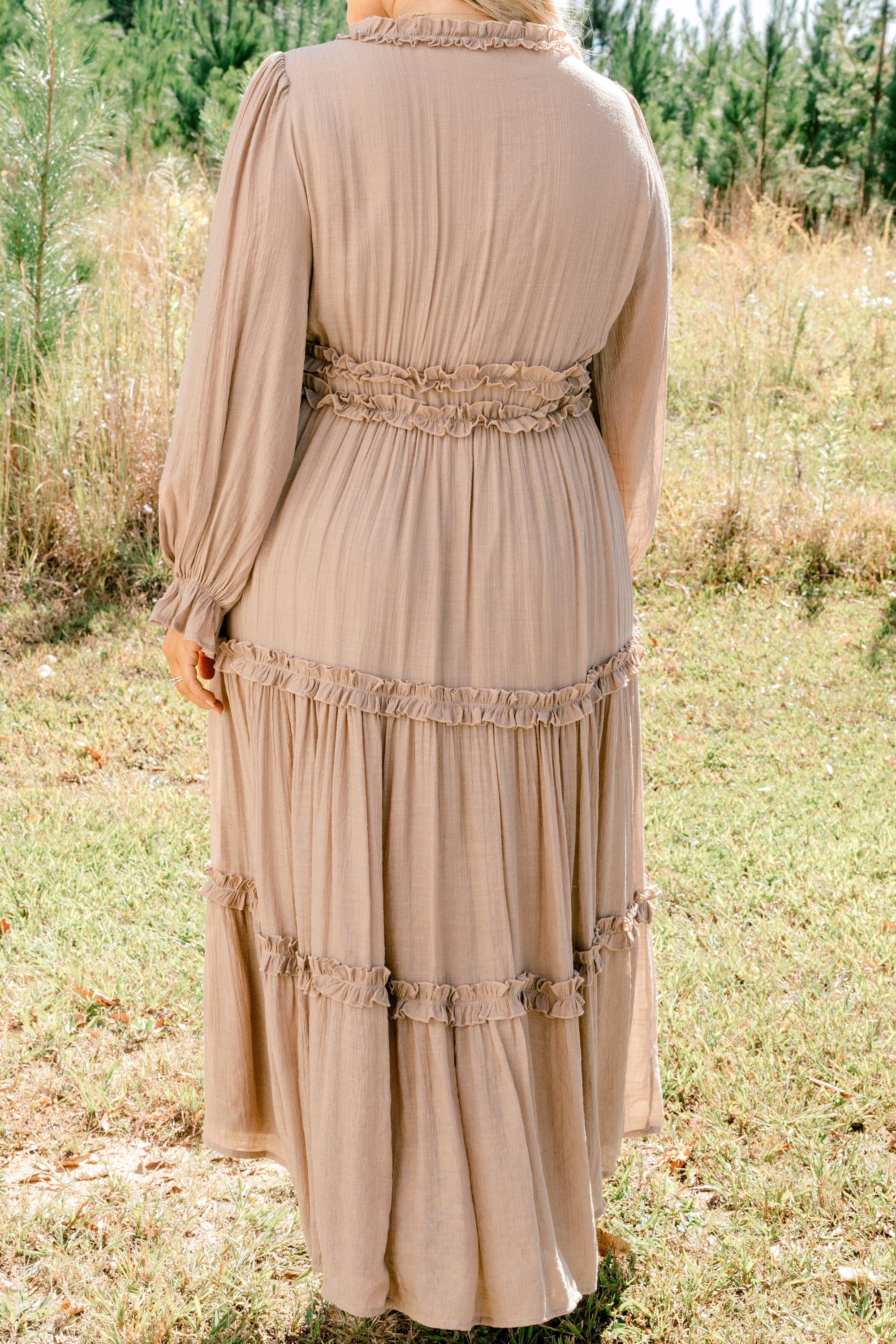 Vivid Palms Dress, Taupe - Giverhouse