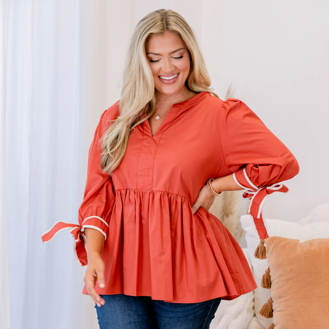 Falling Slowly Top, Orange - Giverhouse