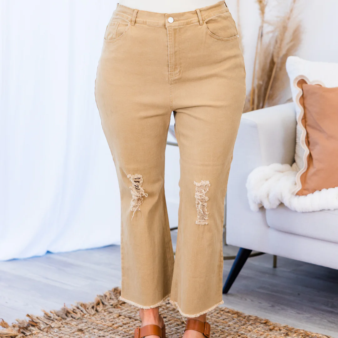 Buttercup Flare Jeans, Brown - Giverhouse