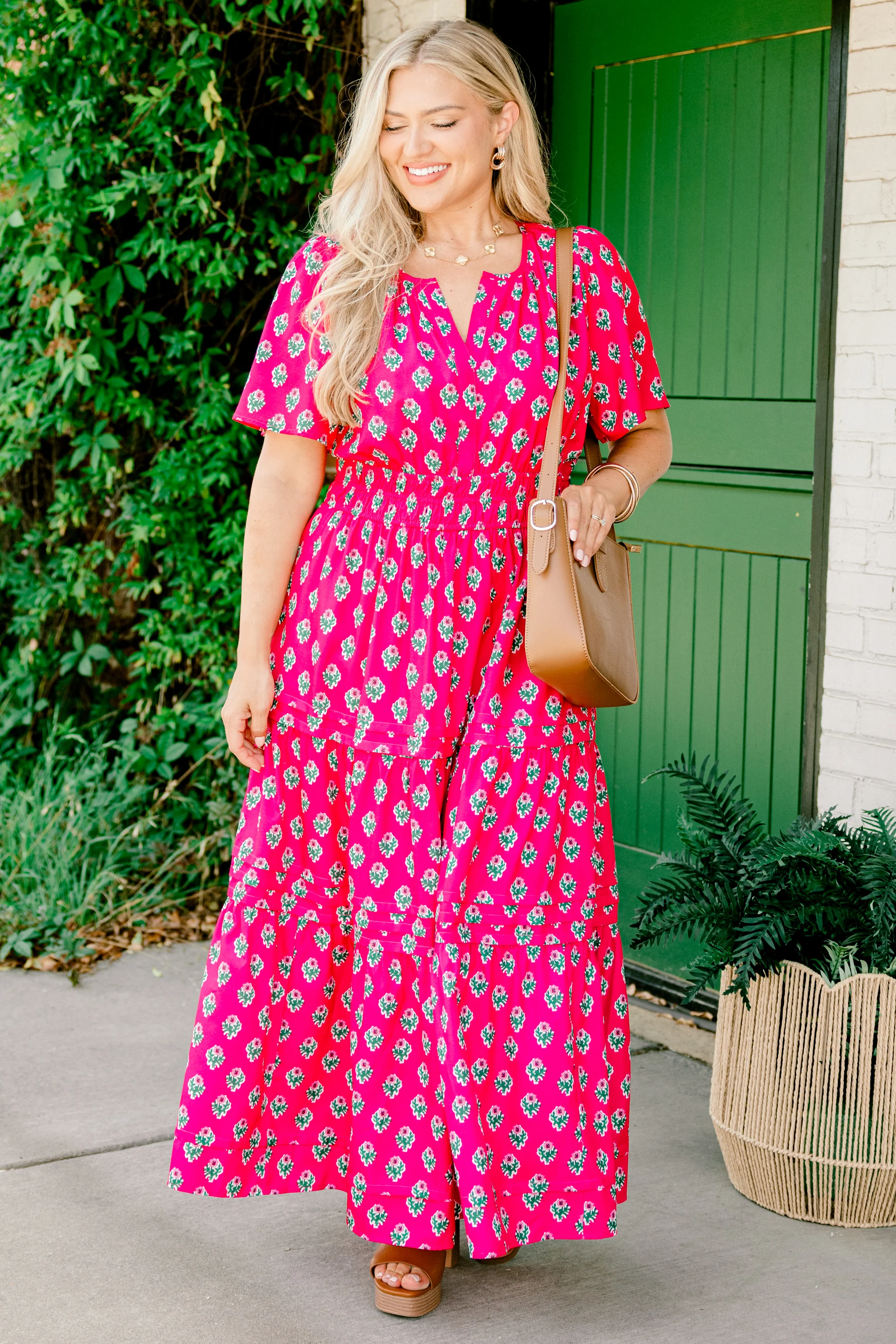 Wish Me Joy Dress, Fuchsia Mix - Giverhouse
