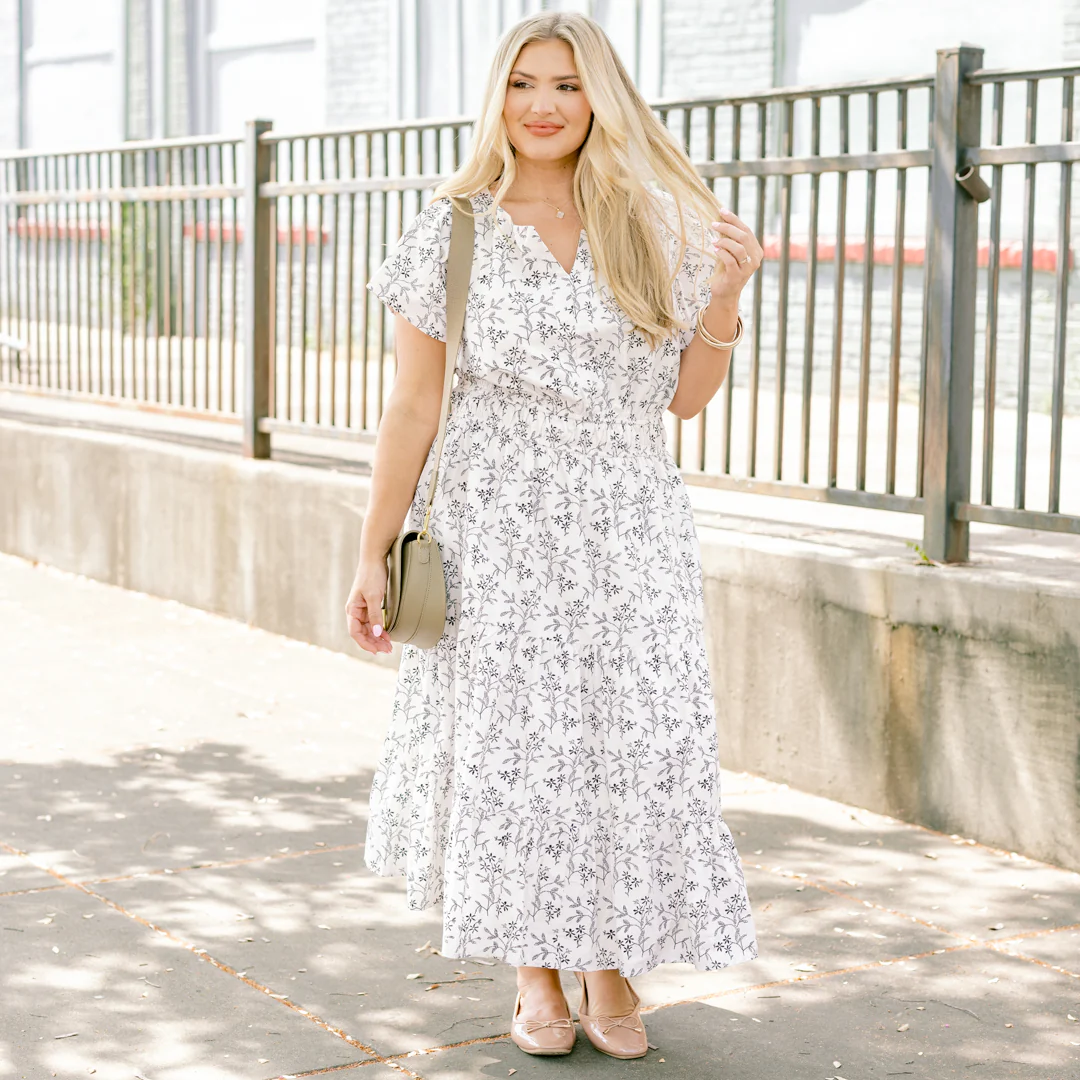 Neutral Grace Dress, Ivory - Giverhouse