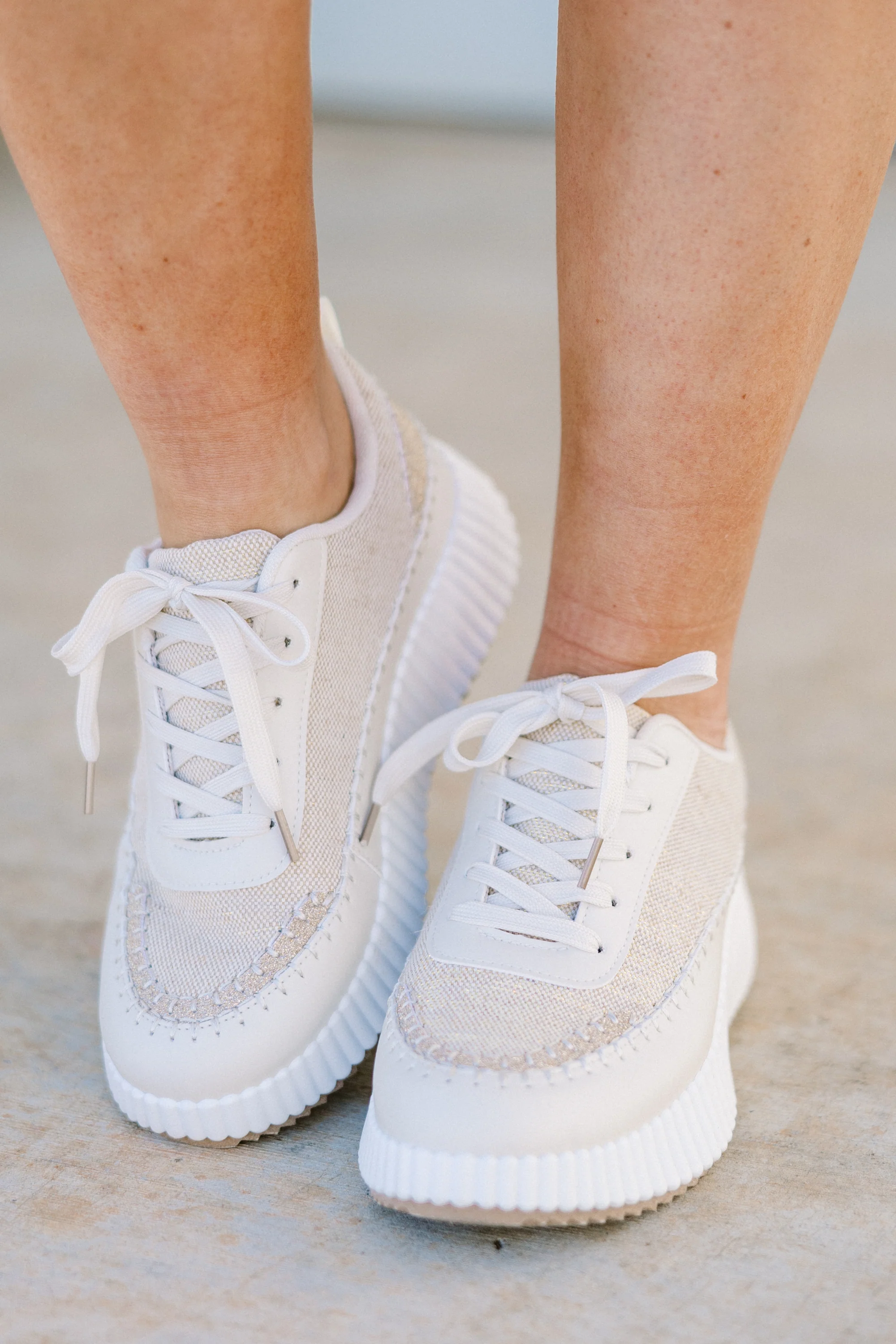 Let The Record Show Sneakers, Beige - Giverhouse