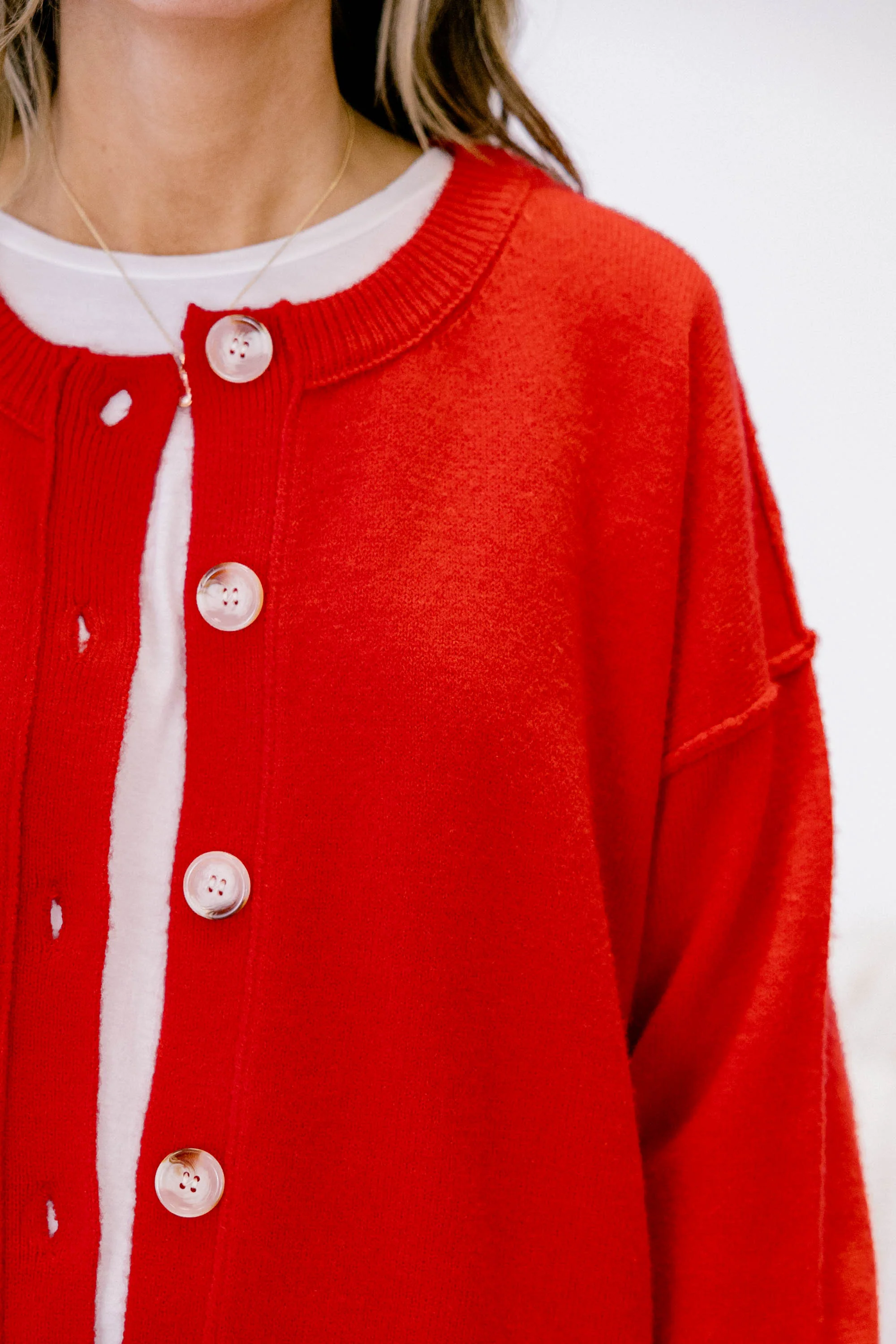 Out There Somewhere Cardigan, Red - Giverhouse