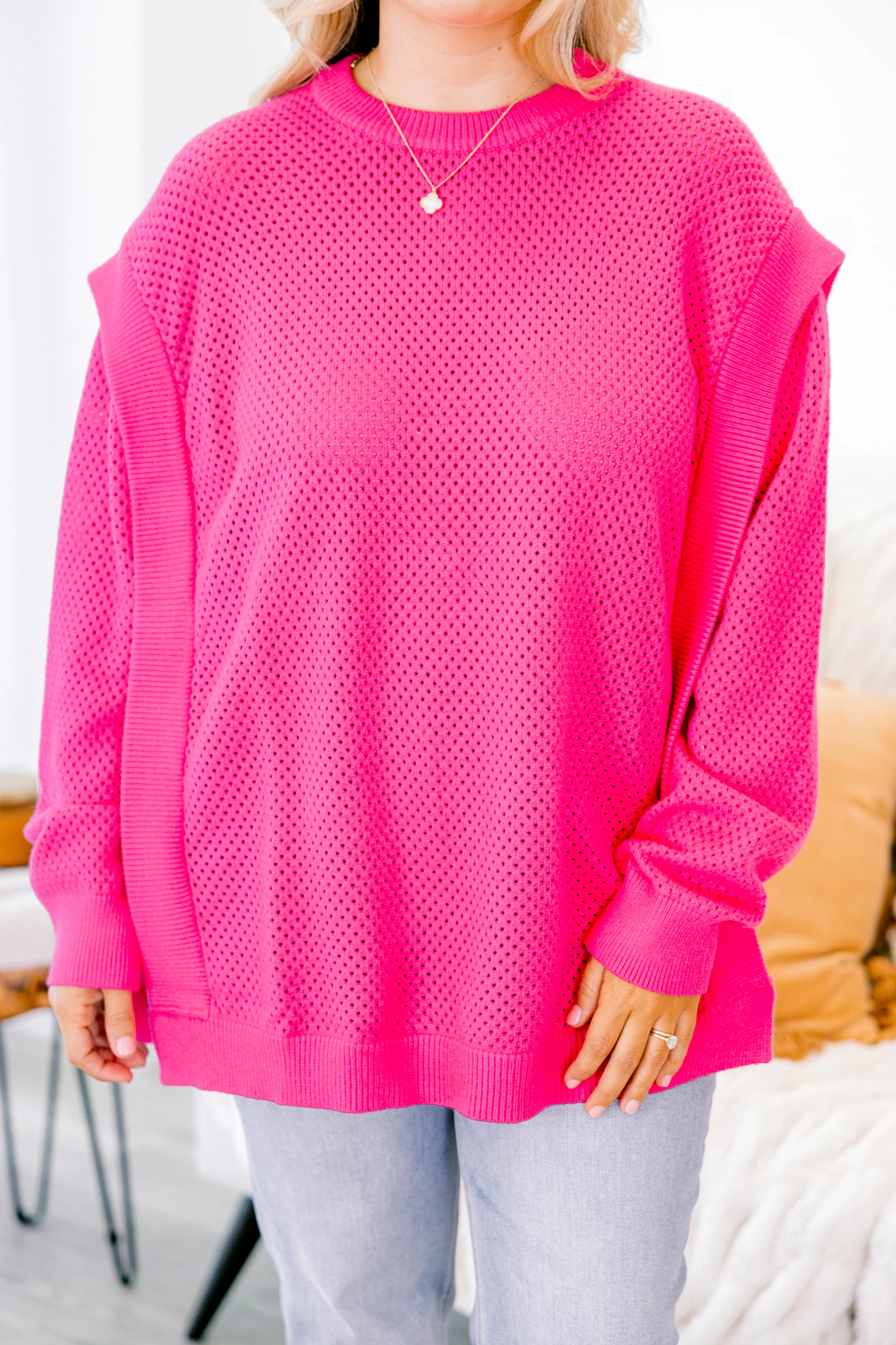 Allstar Sweater, Fuchsia - Giverhouse
