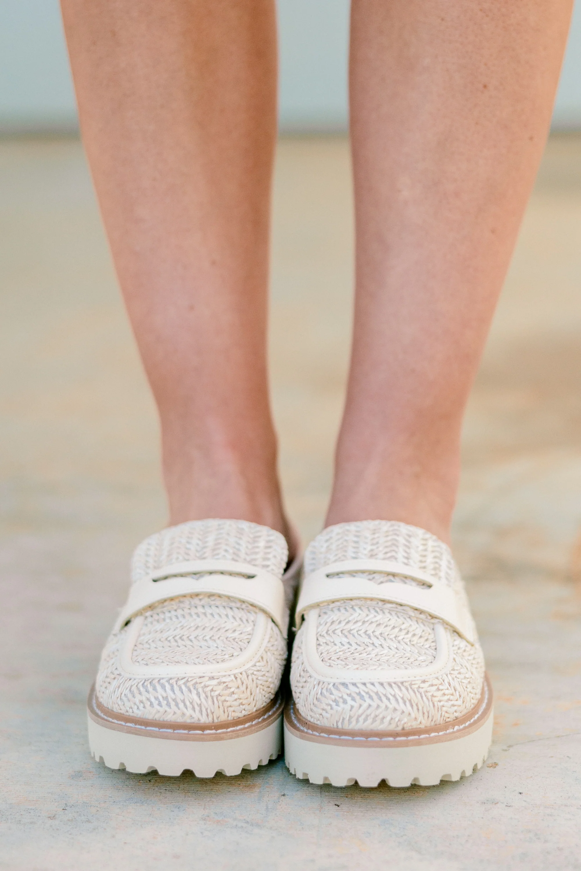 Golden Weave Mules, Natural - Giverhouse