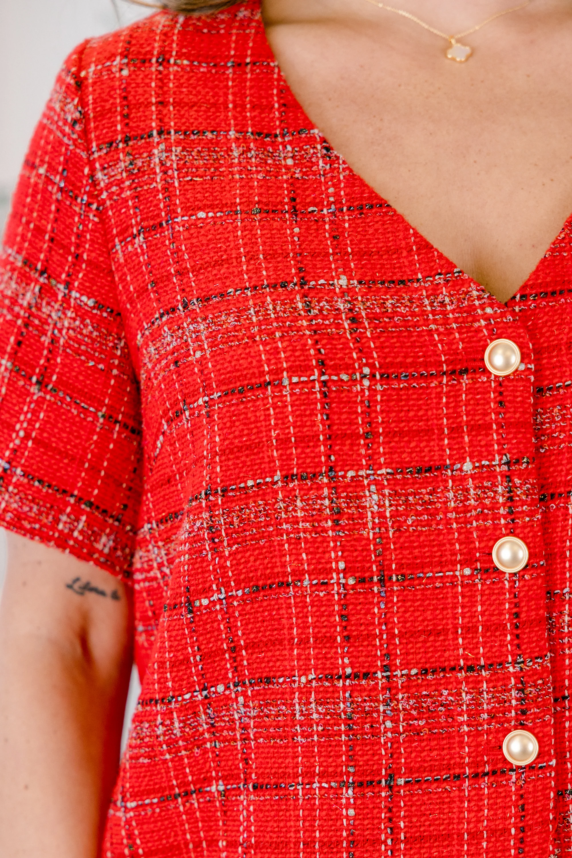 Keeping A Promise Top, Red Plaid - Giverhouse