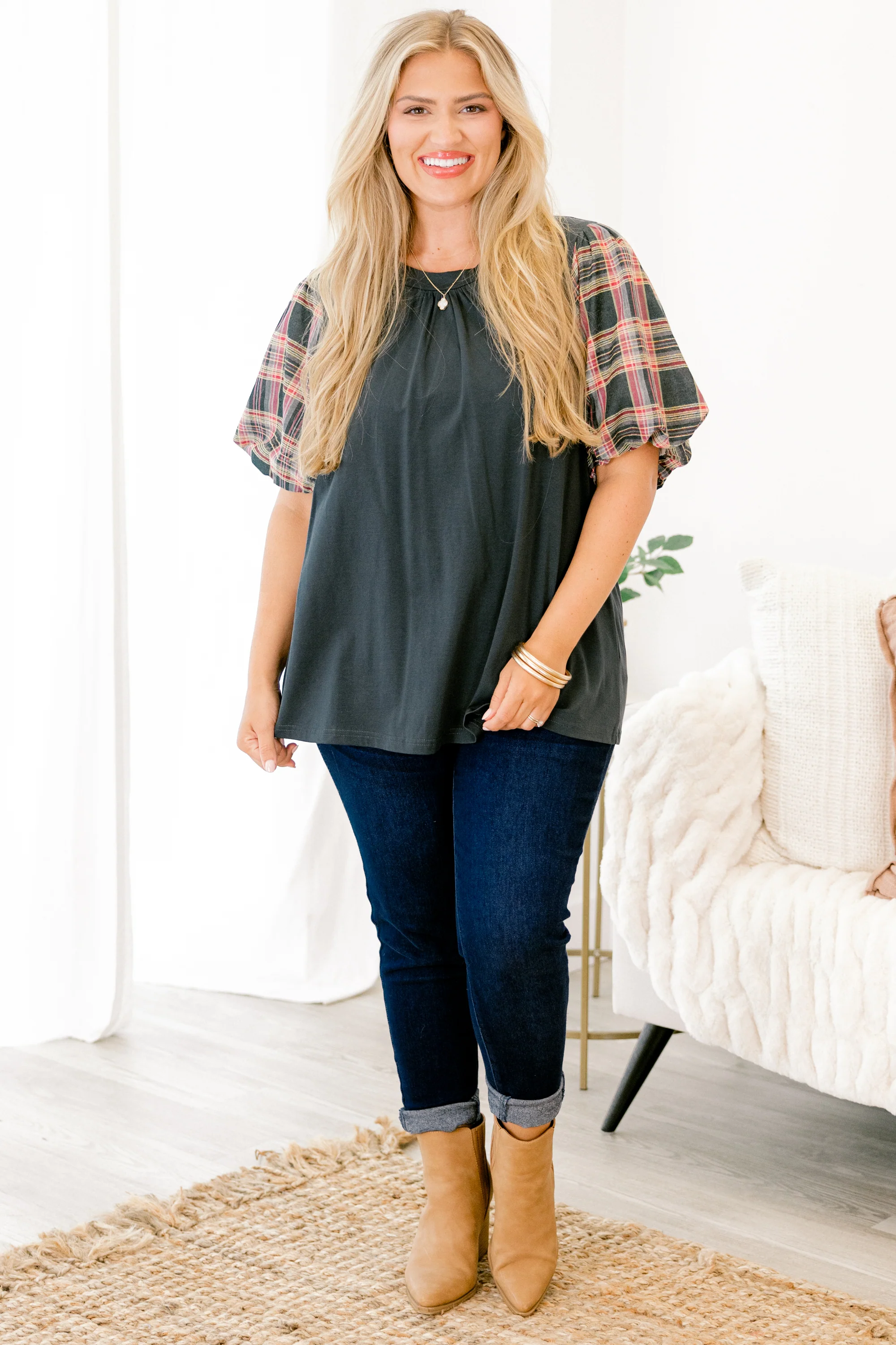 Joyful Days Top, Green - Giverhouse