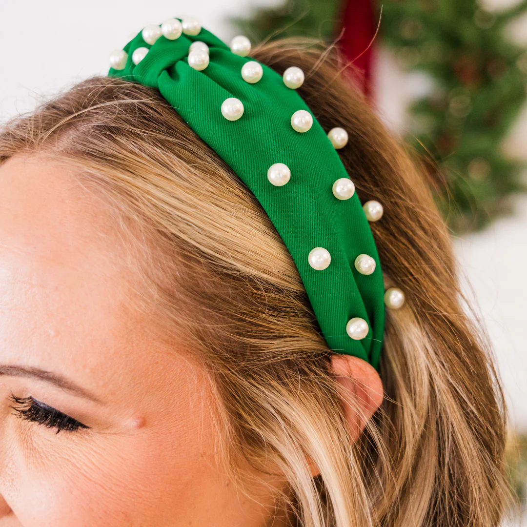Jingle Ladies Headband, Green - Giverhouse