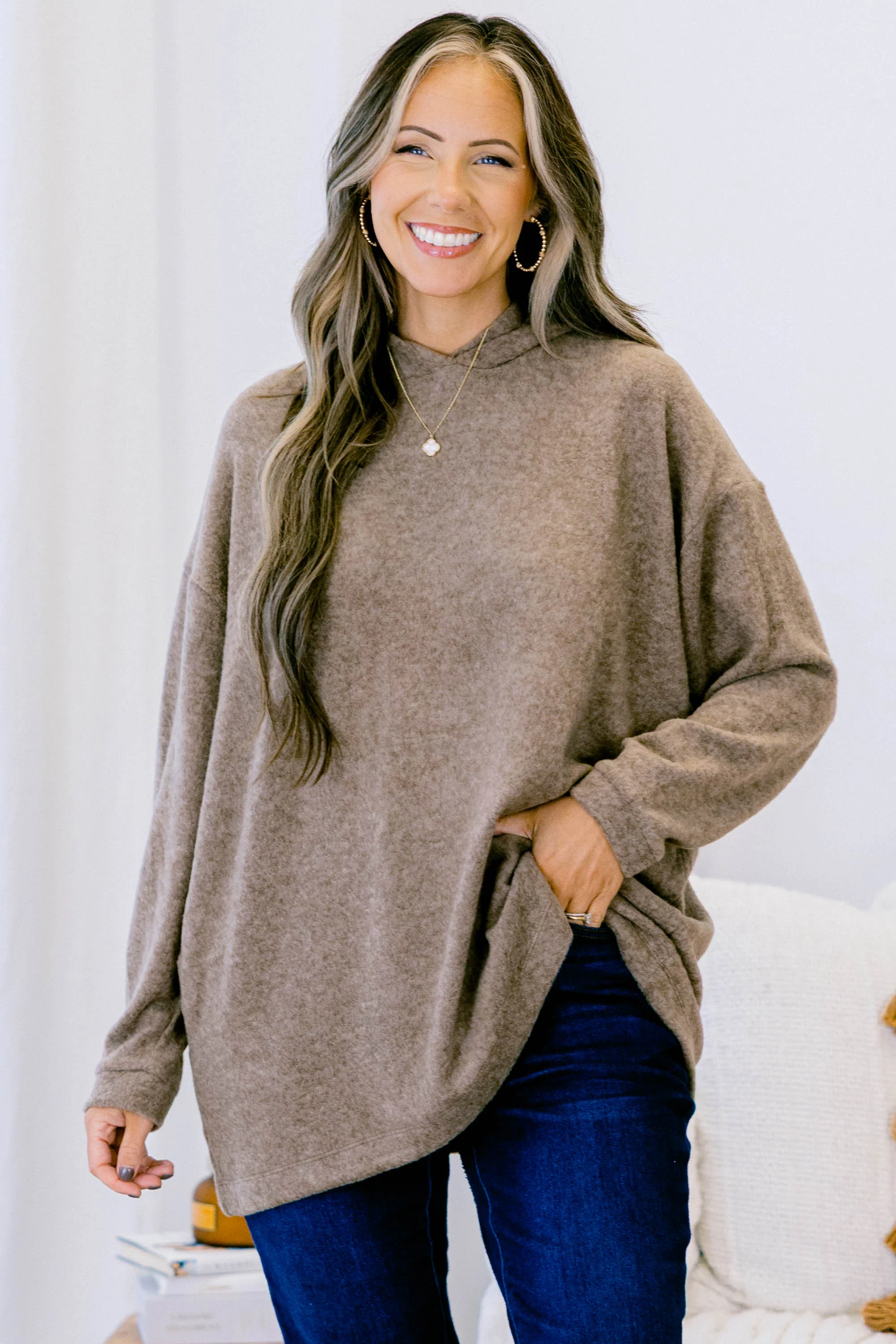 I Am On The Go Top, Mocha - Giverhouse