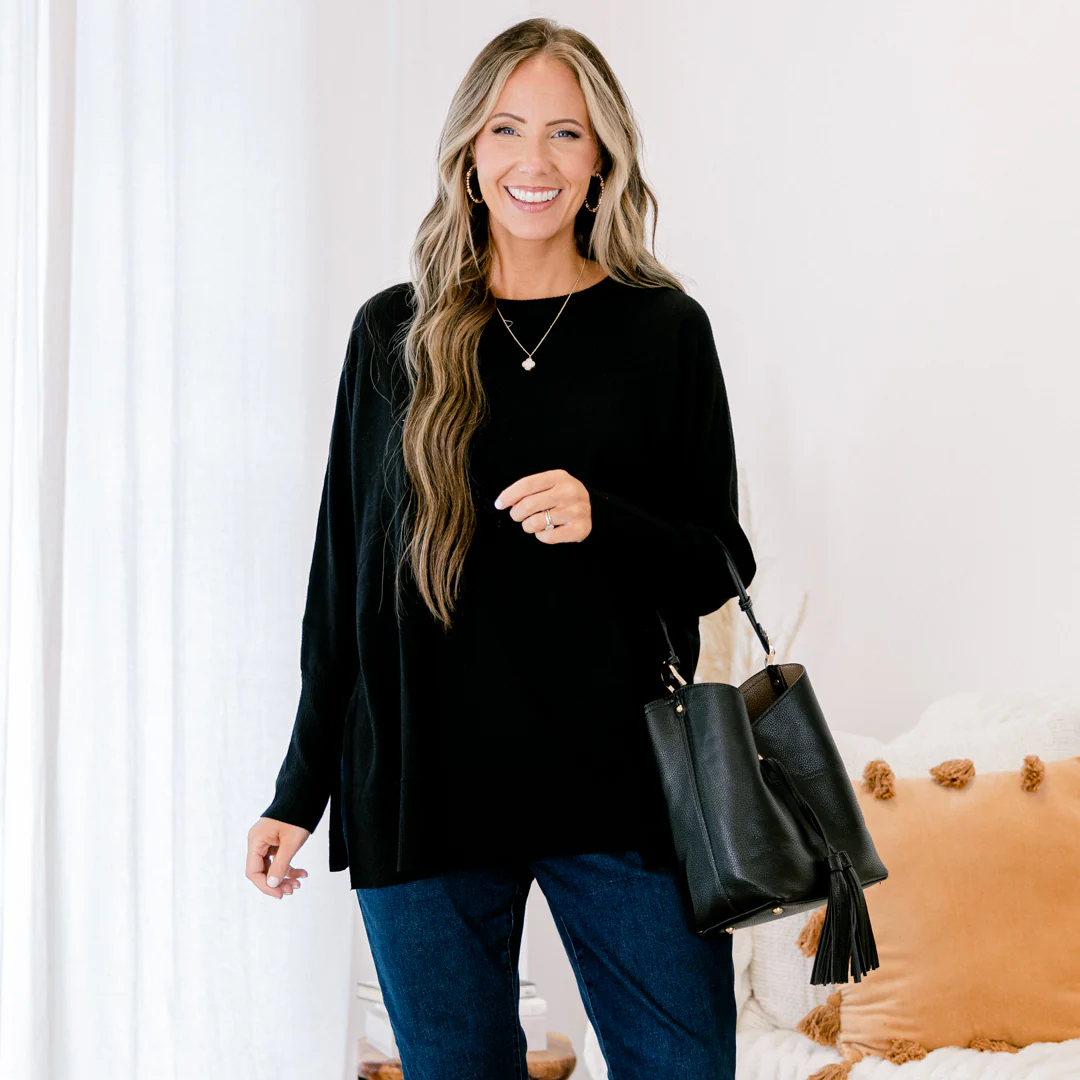 Chilled Out Top, Black - Giverhouse