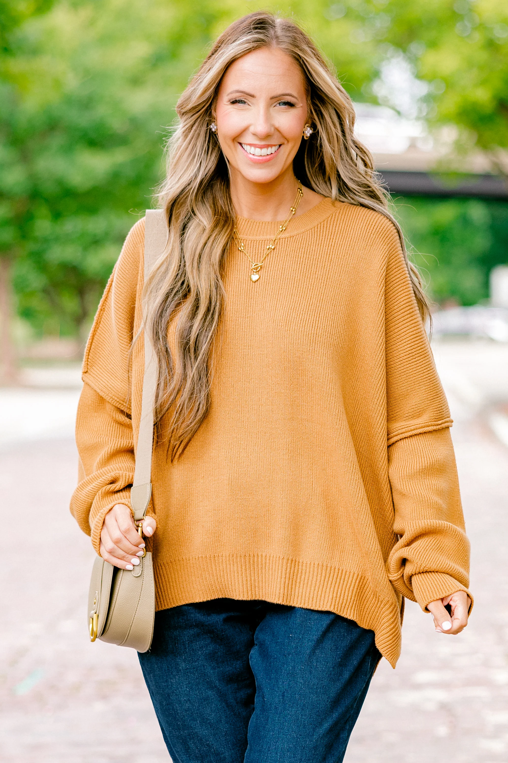 Magically Perfect Sweater, Camel - Giverhouse