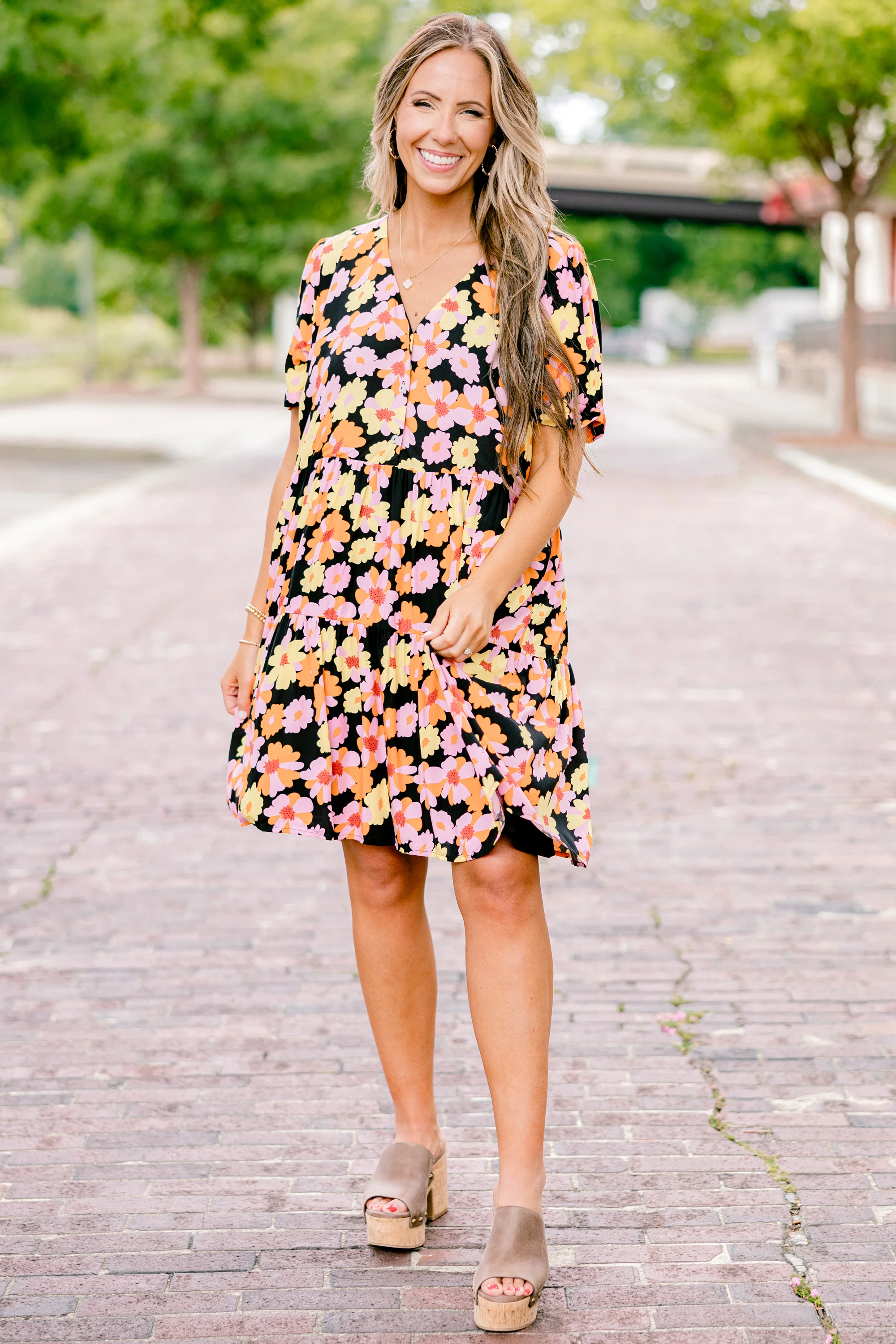 Never Growing Up Babydoll Dress, Black - Giverhouse