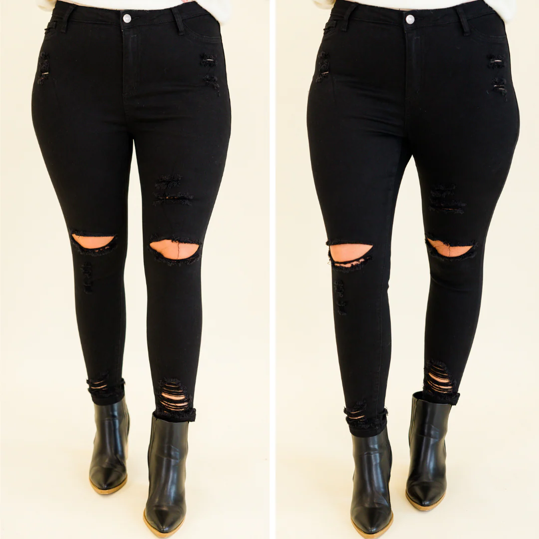 Blank Slate Skinny Jeans, Black - Giverhouse
