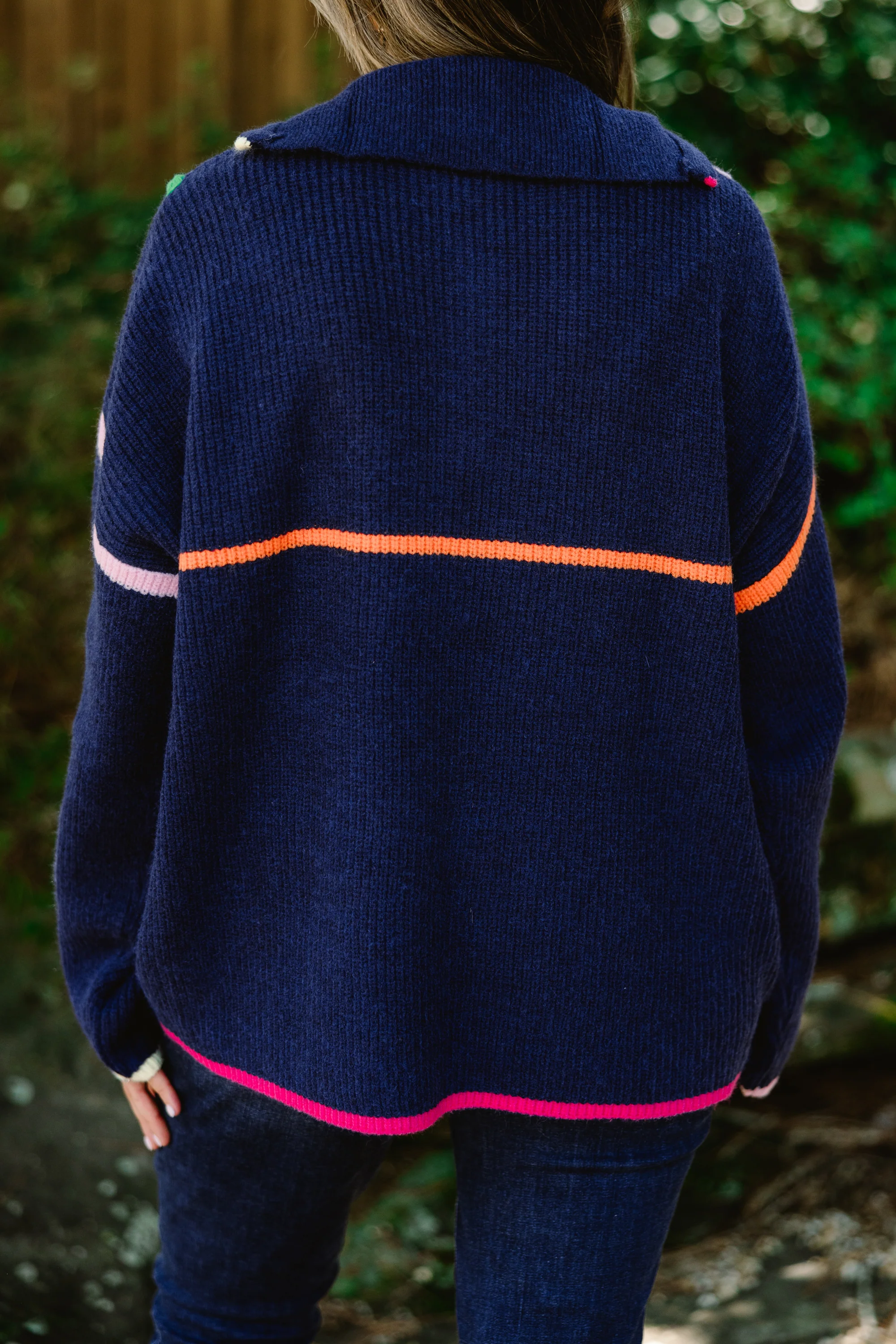 Falling For Fall Sweater, Navy Multi - Giverhouse