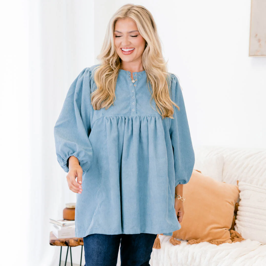 Summer Wave Tunic, Blue - Giverhouse