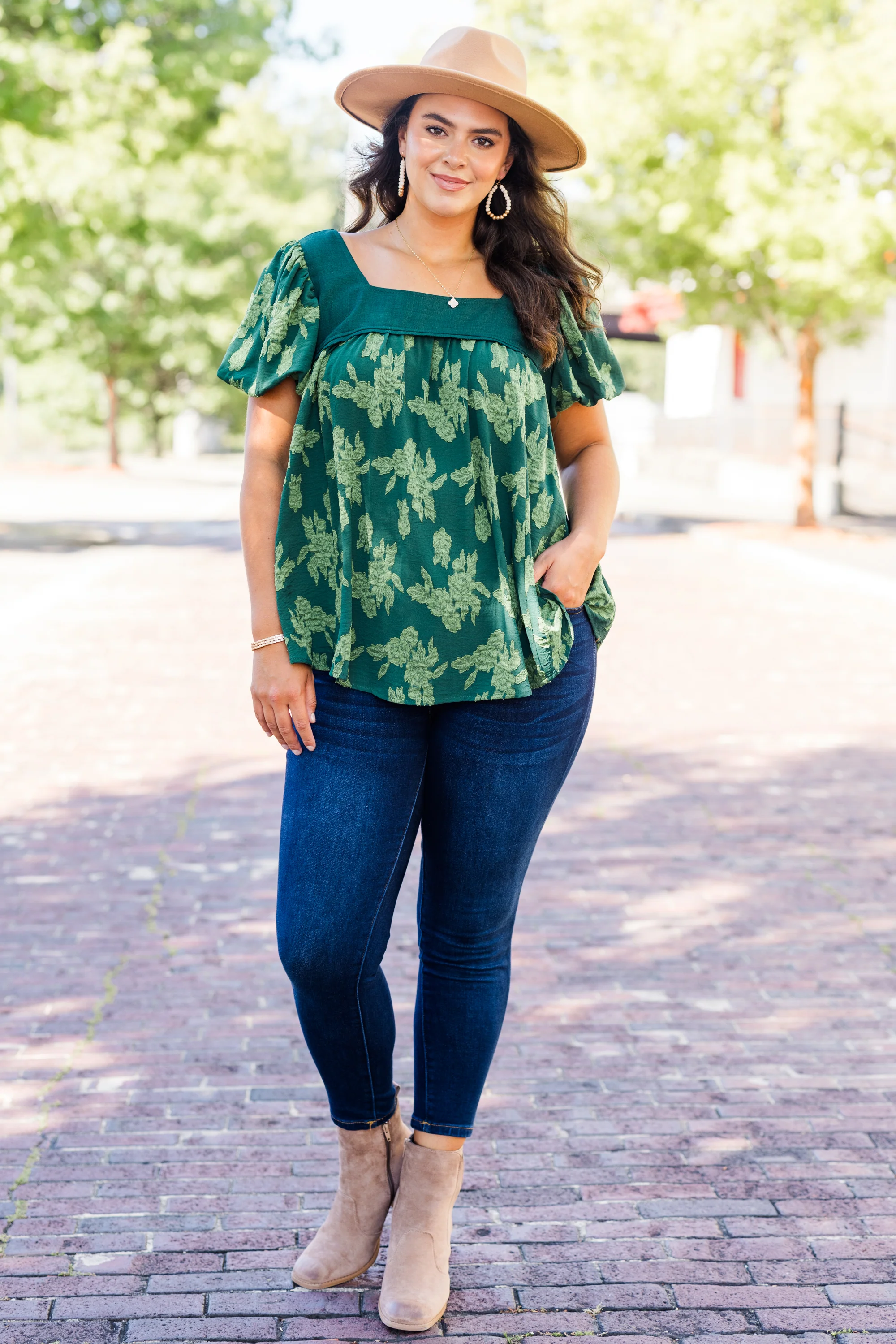 Evergreen Trees Top, Deep Green - Giverhouse