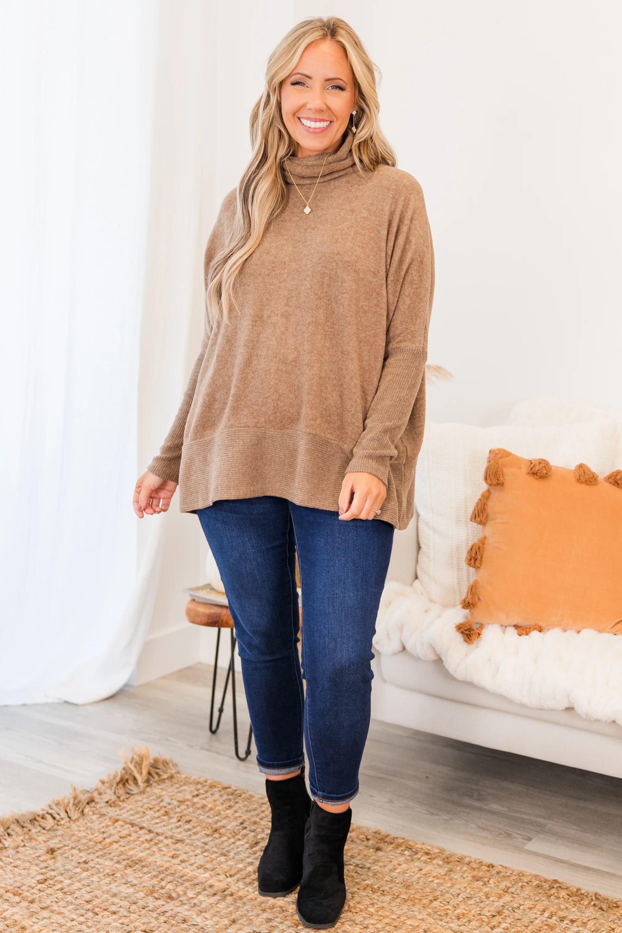 Mind Made Up On You Sweater, Mocha - Giverhouse